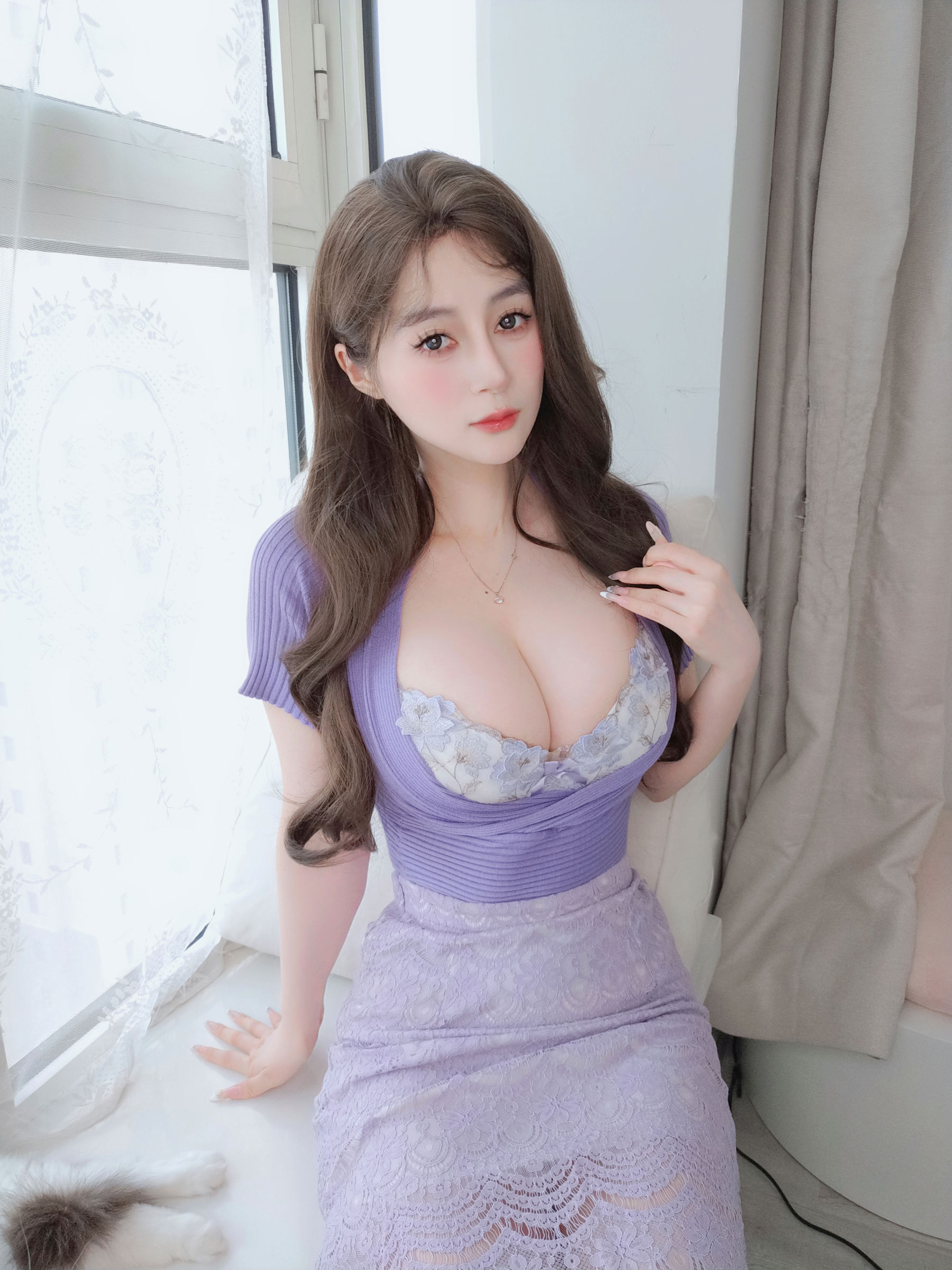 Coser小姐姐 白银 [fantia] 2024.10.26 紫色の奥さん/(20P)