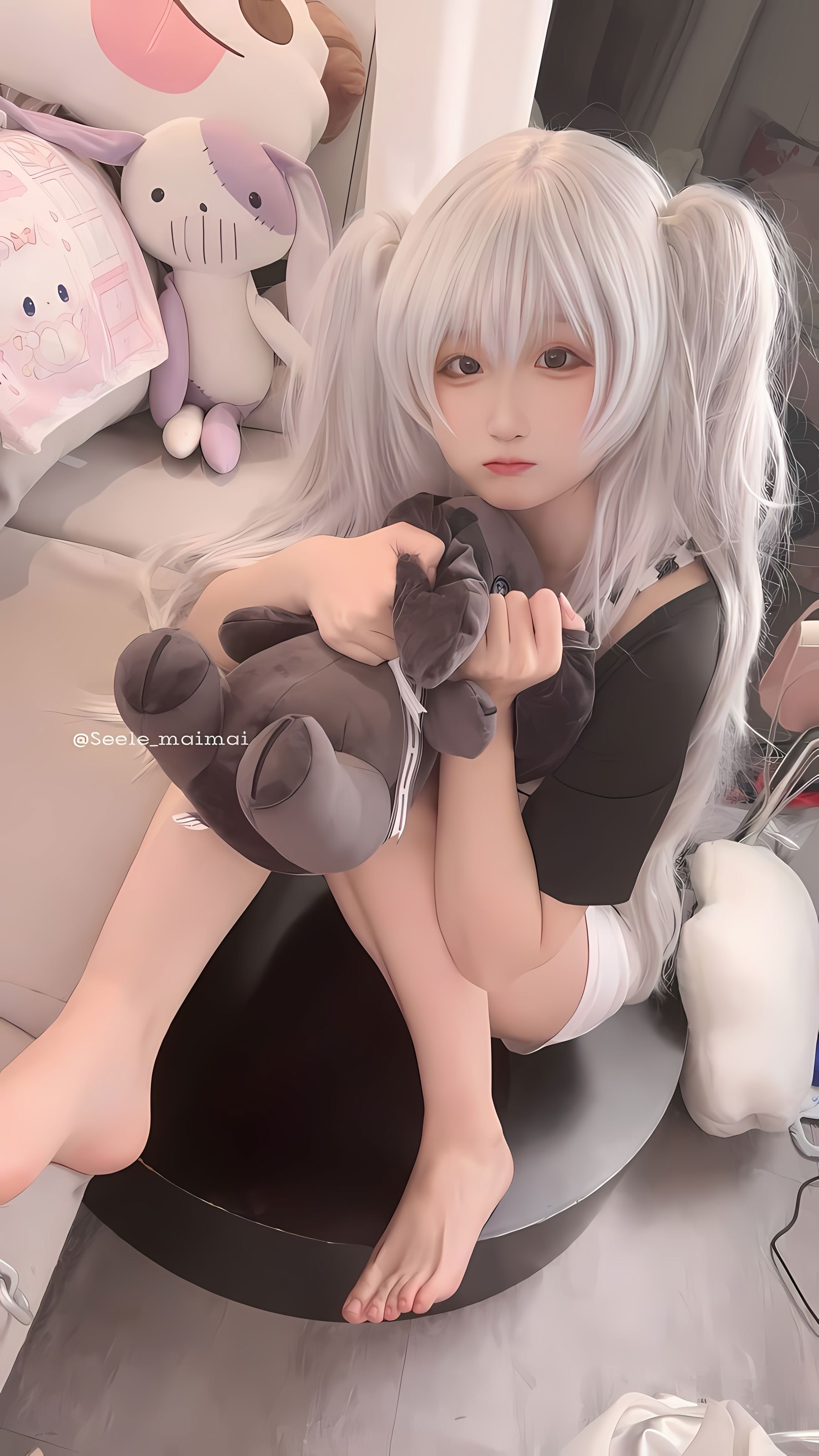 Seele麦麦 - 白色双马尾/(16P)