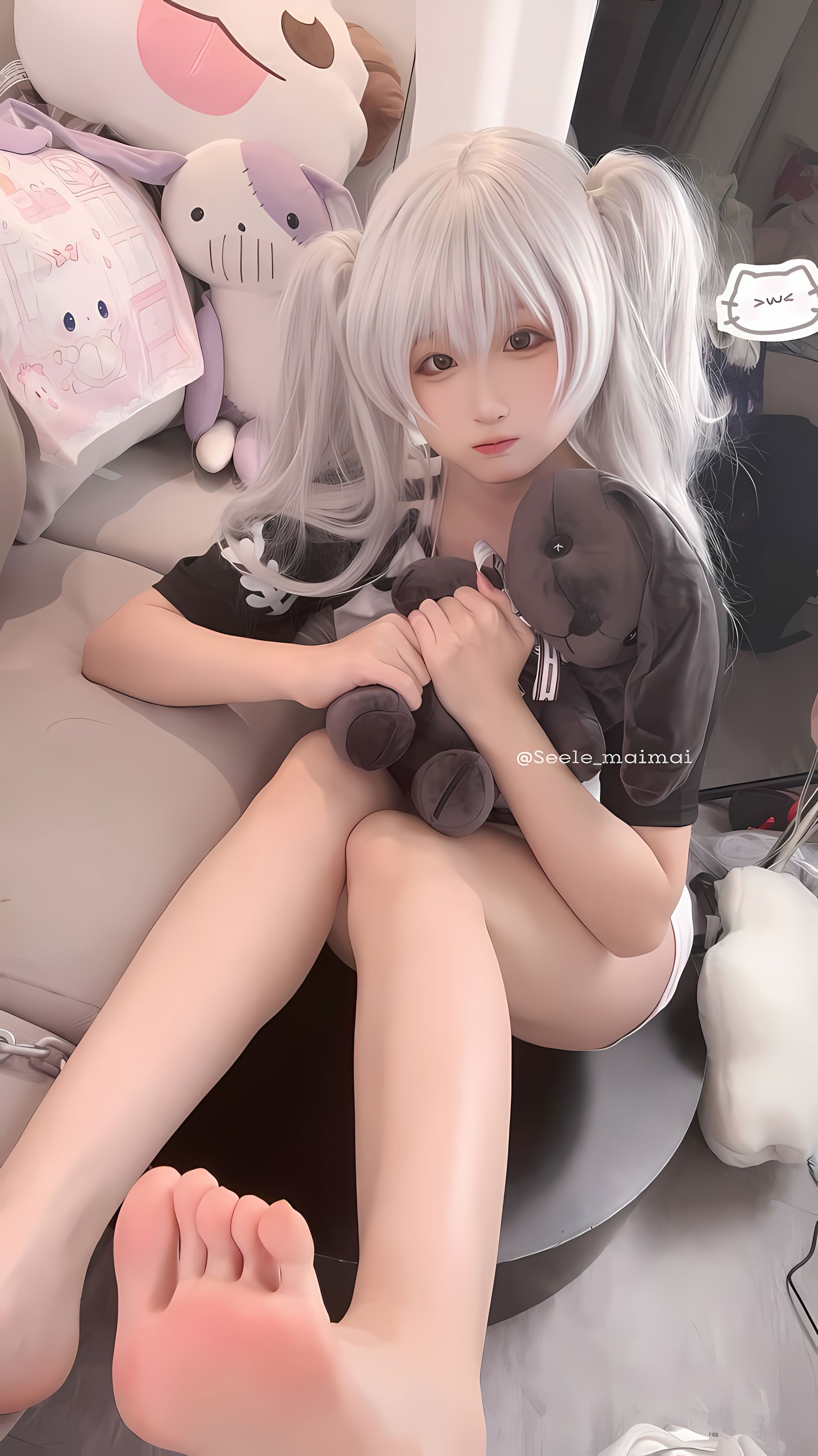 Seele麦麦 - 白色双马尾/(16P)