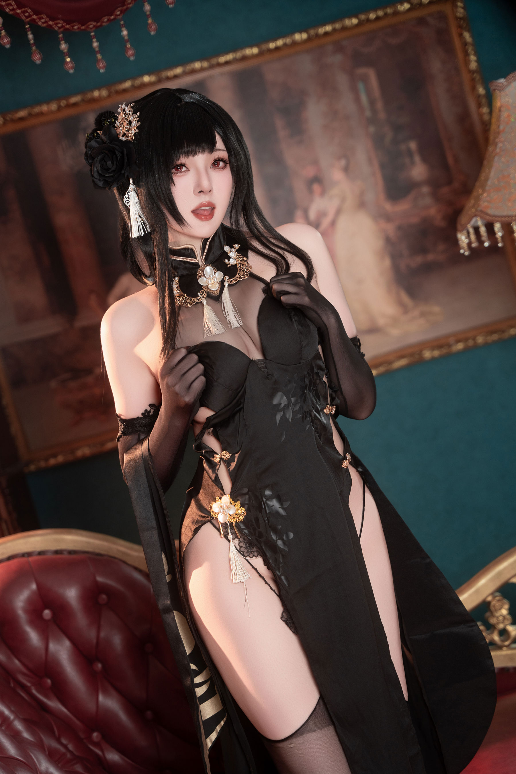 Natsuko夏夏子 - 碧蓝航线镇海旗袍/(76P)