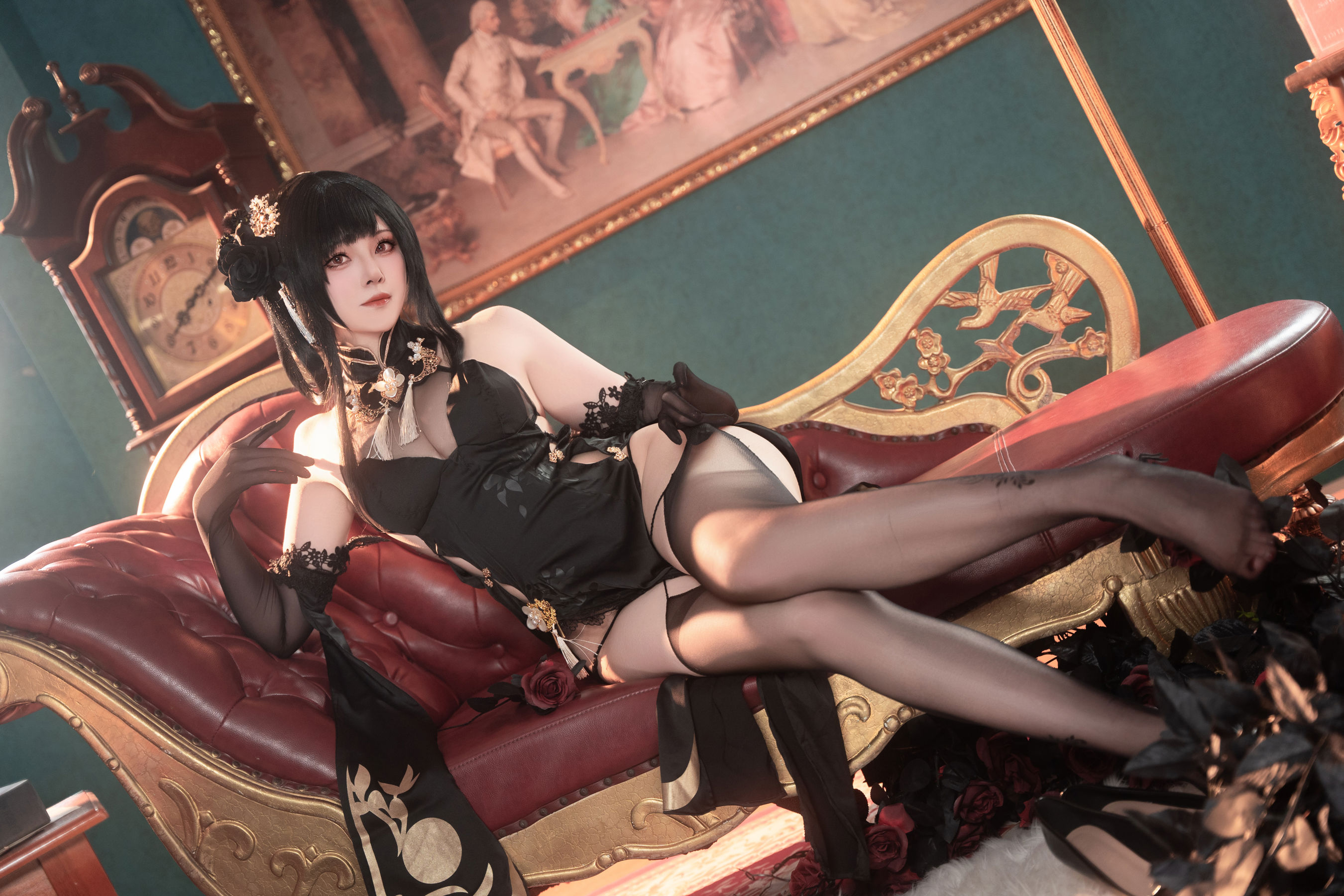 Natsuko夏夏子 - 碧蓝航线镇海旗袍/(76P)