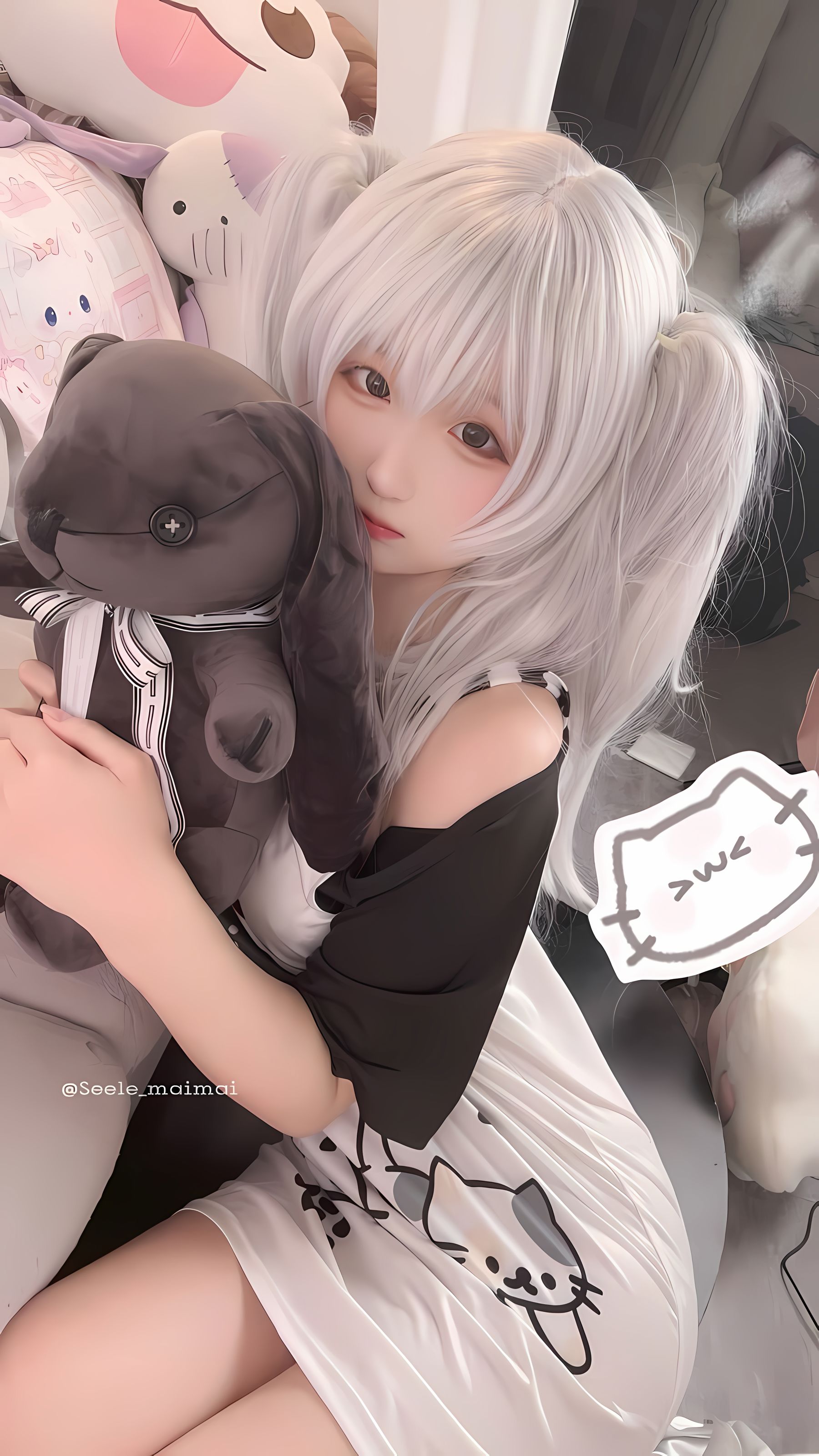 Seele麦麦 - 白色双马尾/(16P)