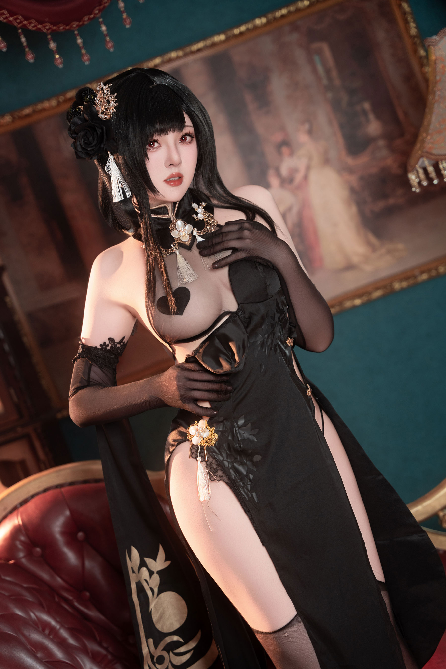 Natsuko夏夏子 - 碧蓝航线镇海旗袍/(76P)