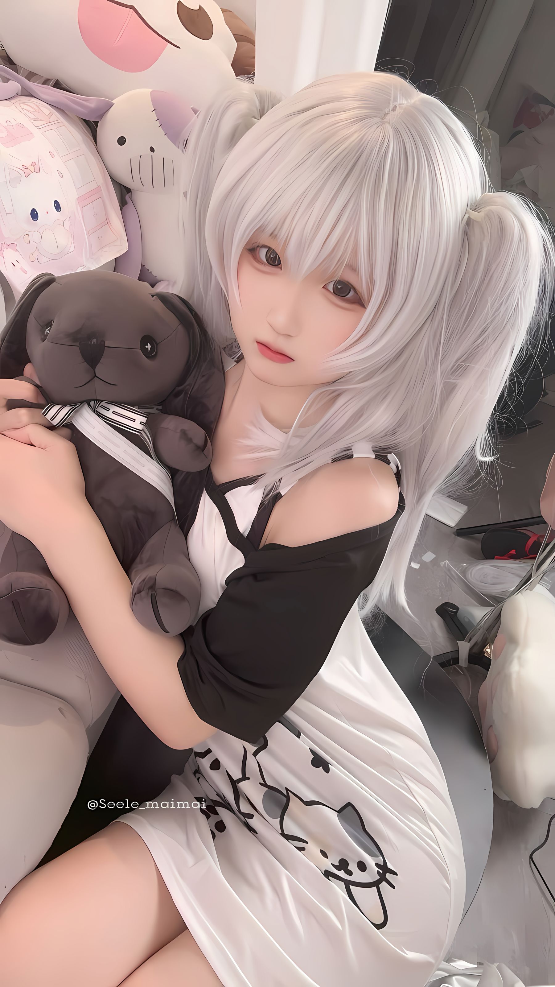 Seele麦麦 - 白色双马尾/(16P)