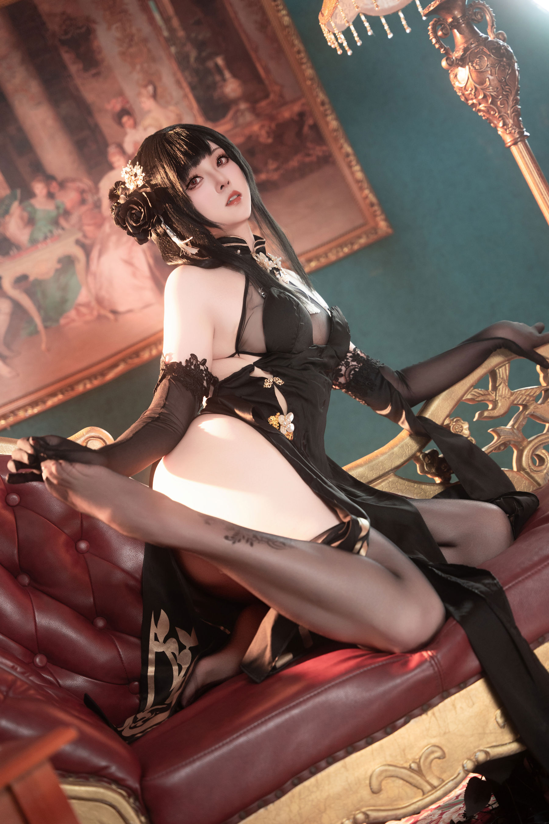 Natsuko夏夏子 - 碧蓝航线镇海旗袍/(76P)