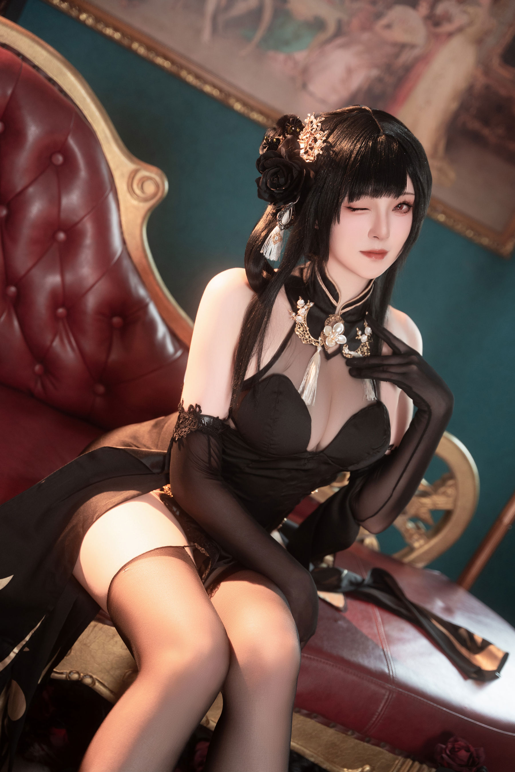 Natsuko夏夏子 - 碧蓝航线镇海旗袍/(76P)