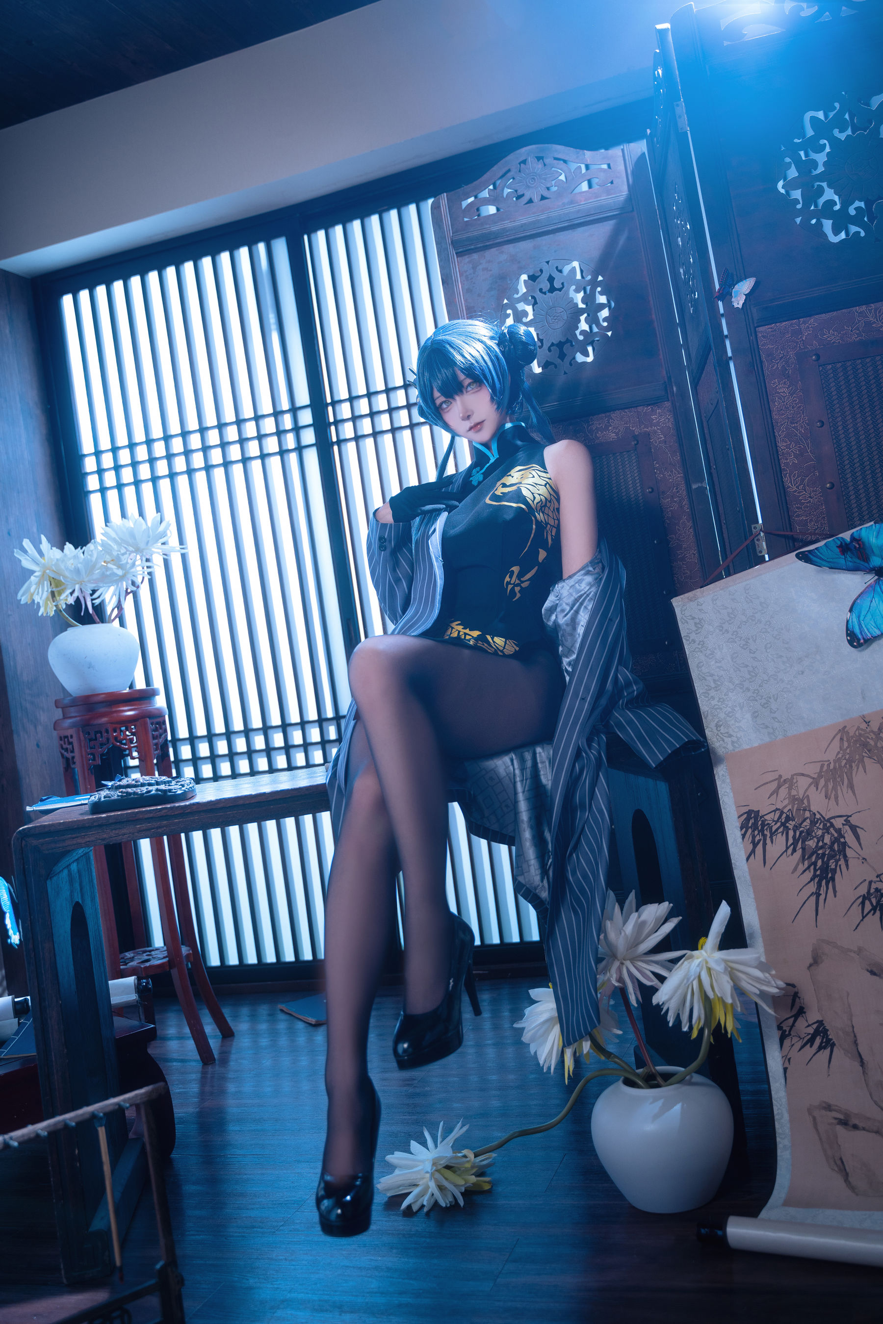 Seya-狮砸 - 蔚蓝档案 妃咲 旗袍/(12P)