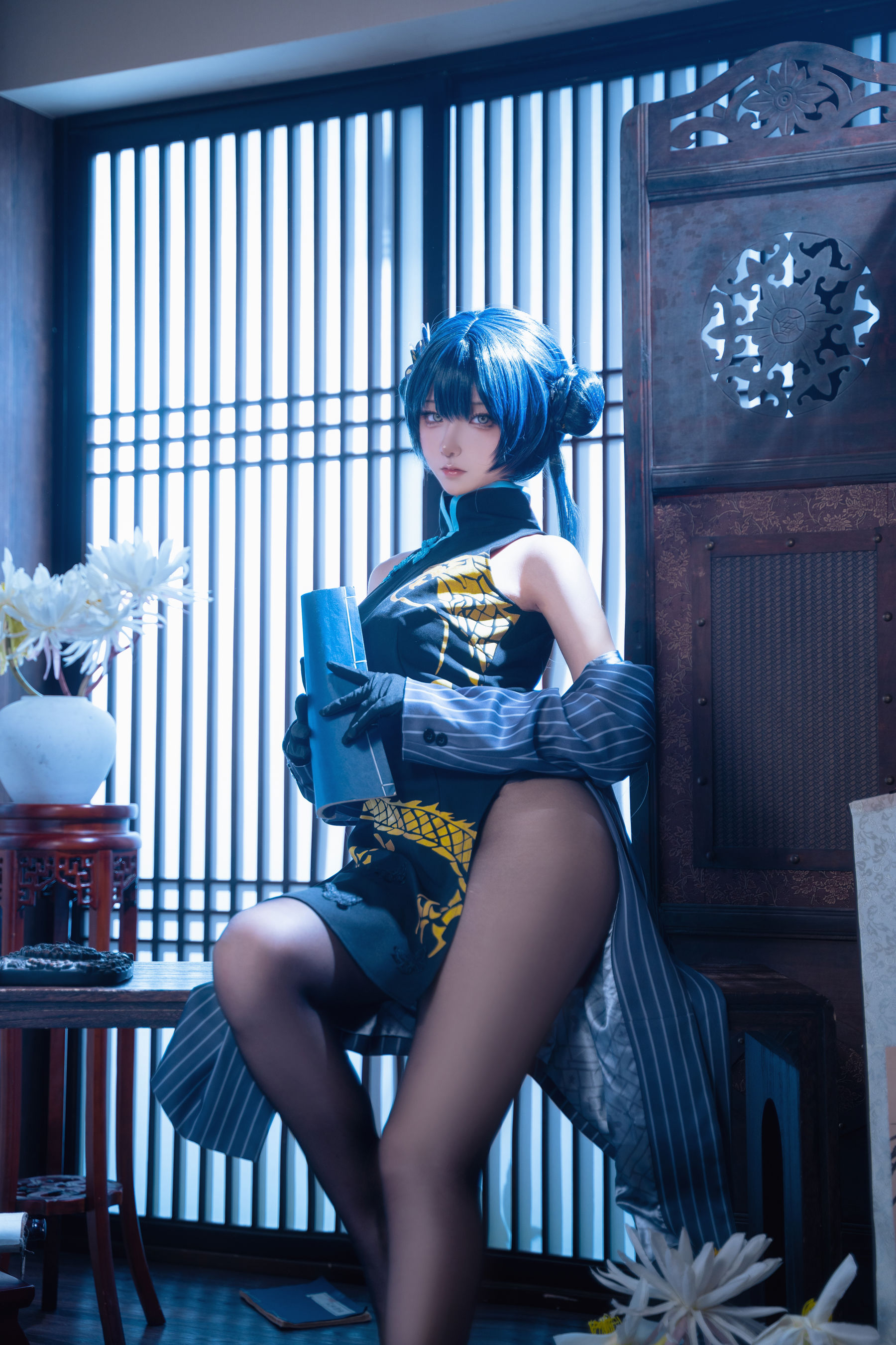 Seya-狮砸 - 蔚蓝档案 妃咲 旗袍/(12P)