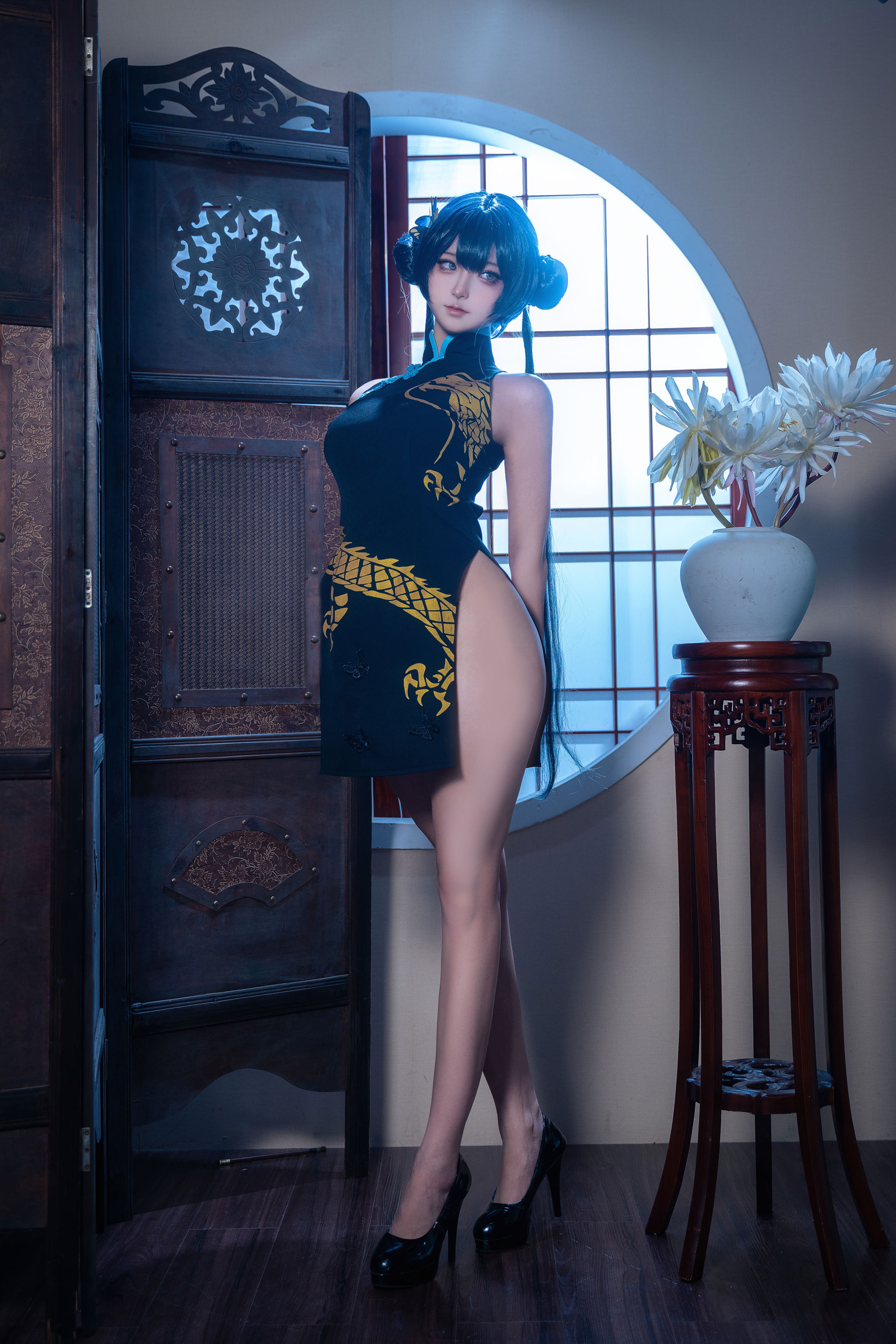 Seya-狮砸 - 蔚蓝档案 妃咲 旗袍/(12P)