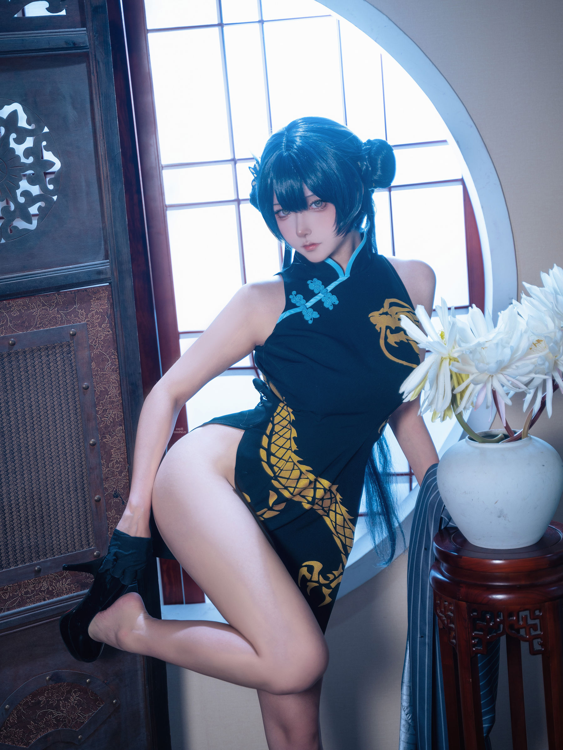 Seya-狮砸 - 蔚蓝档案 妃咲 旗袍/(12P)