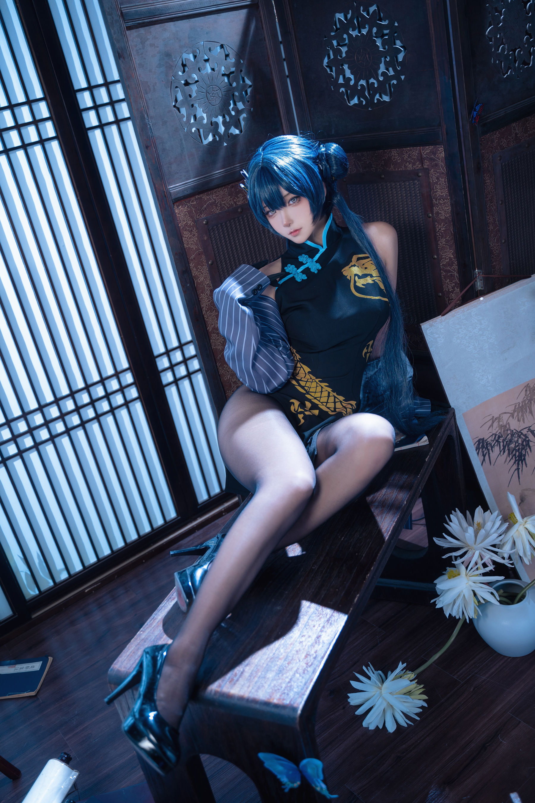 Seya-狮砸 - 蔚蓝档案 妃咲 旗袍/(12P)