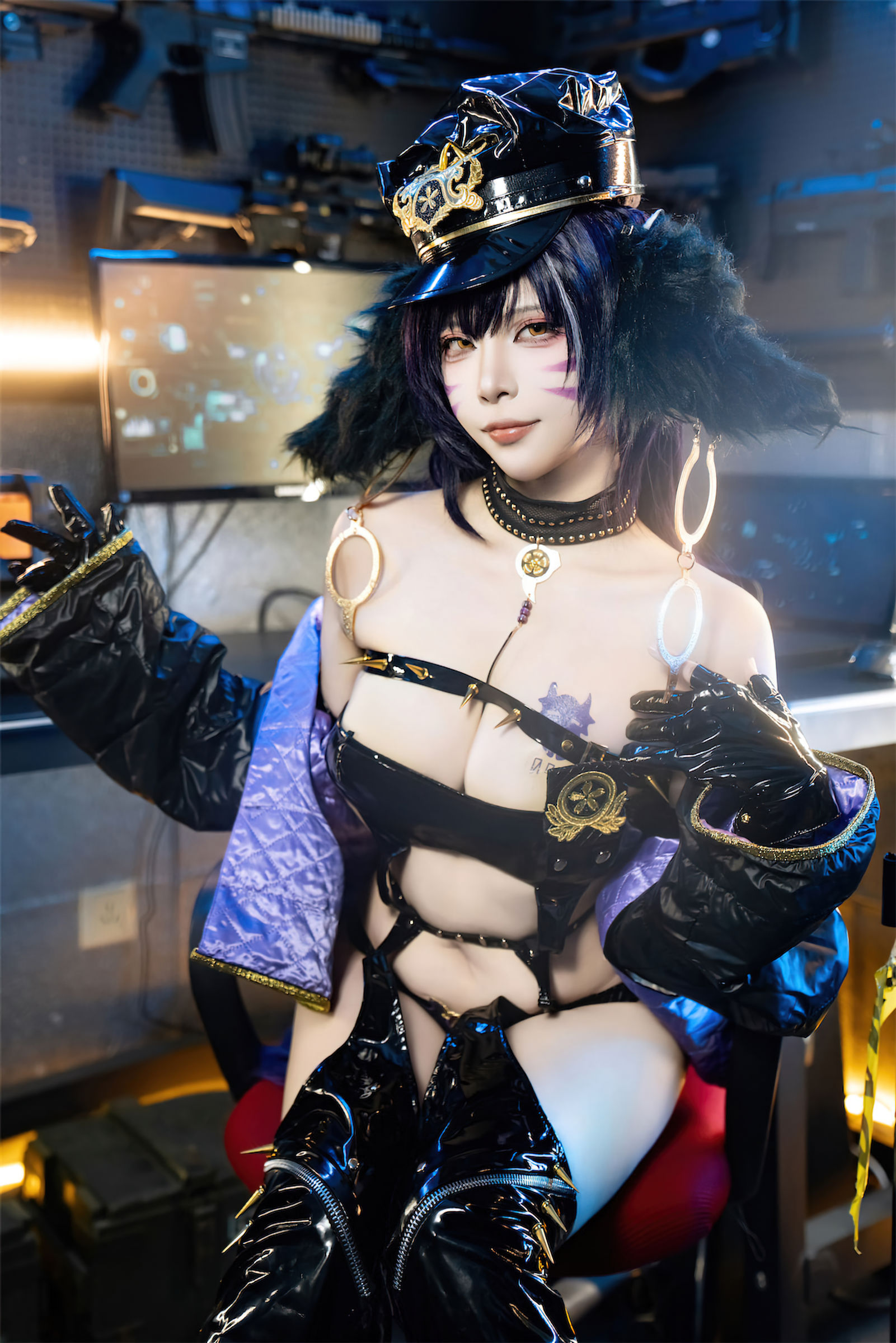 人气Coser 二佐Nisa - 碧蓝航线 武藏 女警/(25P)