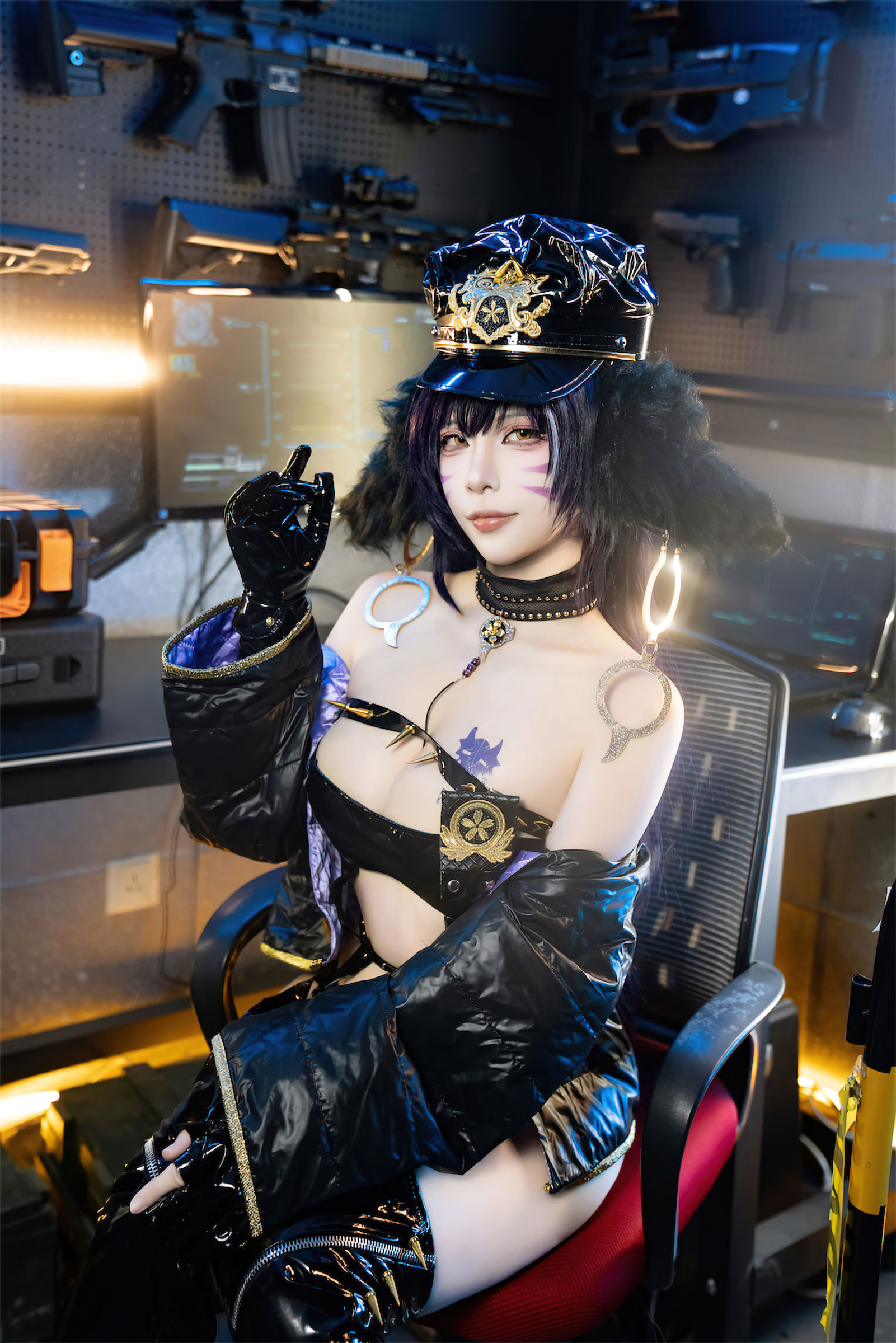 人气Coser 二佐Nisa - 碧蓝航线 武藏 女警/(25P)