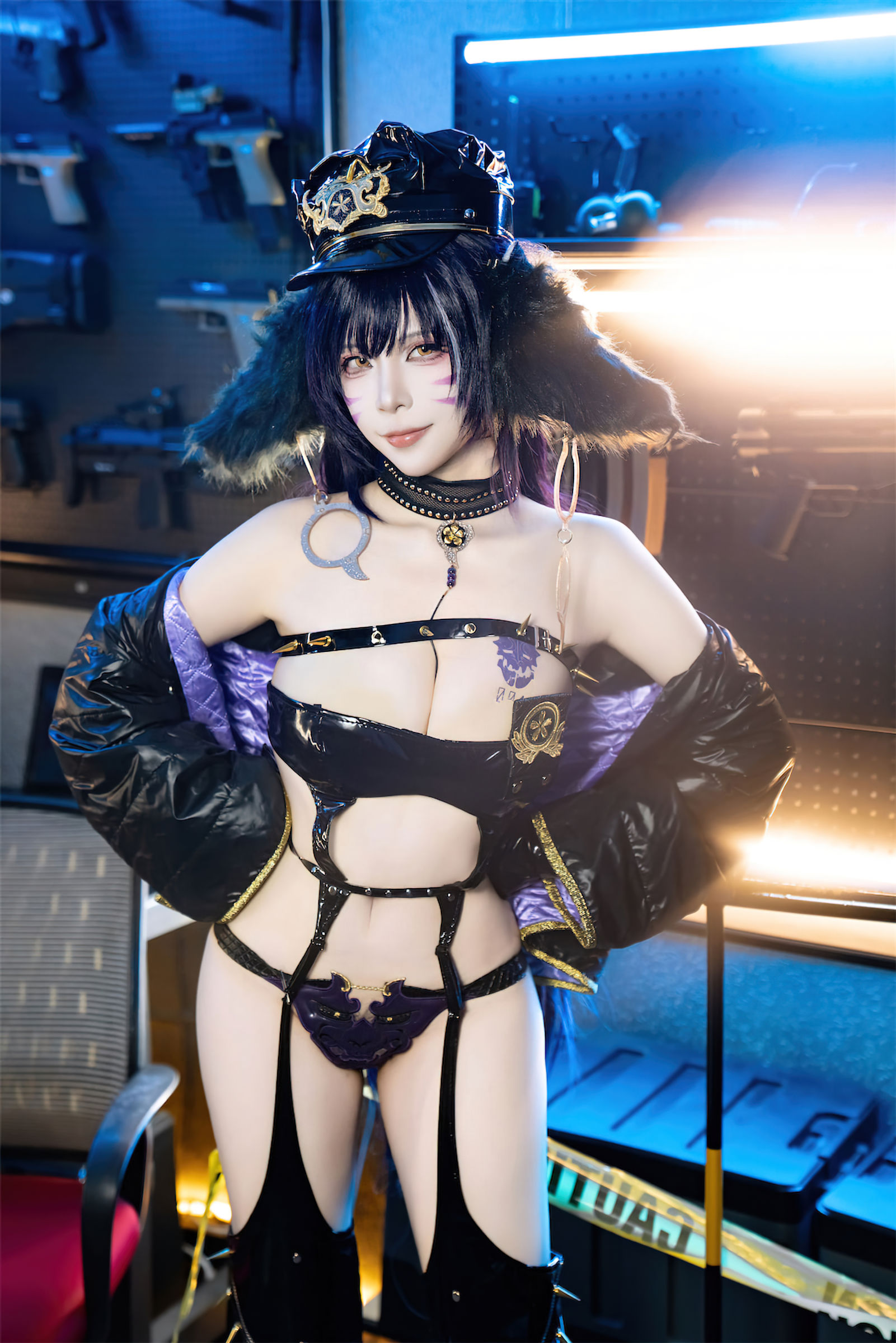 人气Coser 二佐Nisa - 碧蓝航线 武藏 女警/(25P)