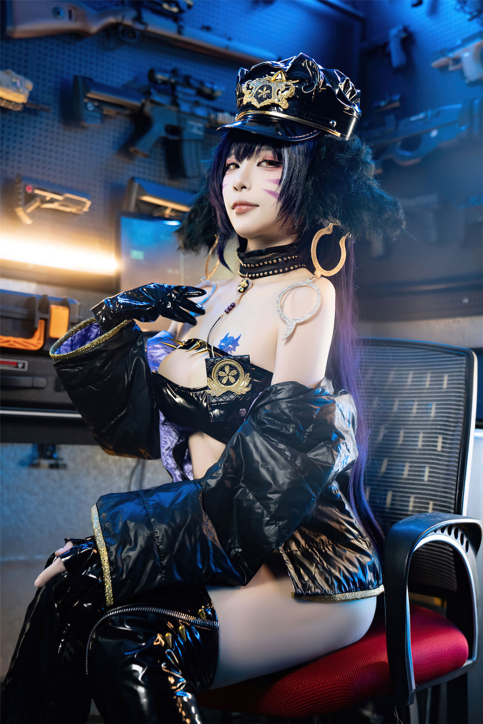 人气Coser 二佐Nisa - 碧蓝航线 武藏 女警/(25P)