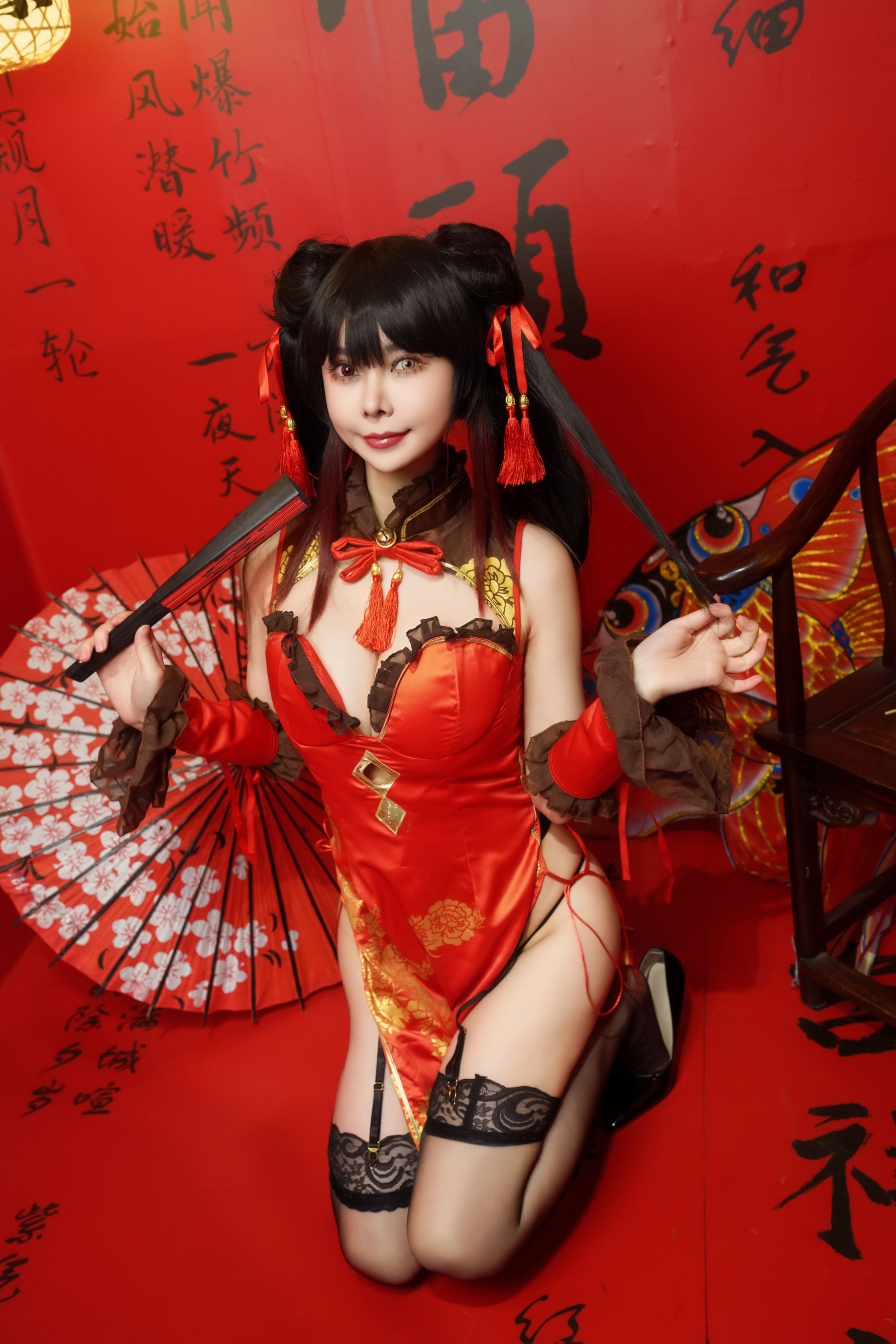 亚马逊鲶鱼 - 时崎狂三 旗袍/(25P)