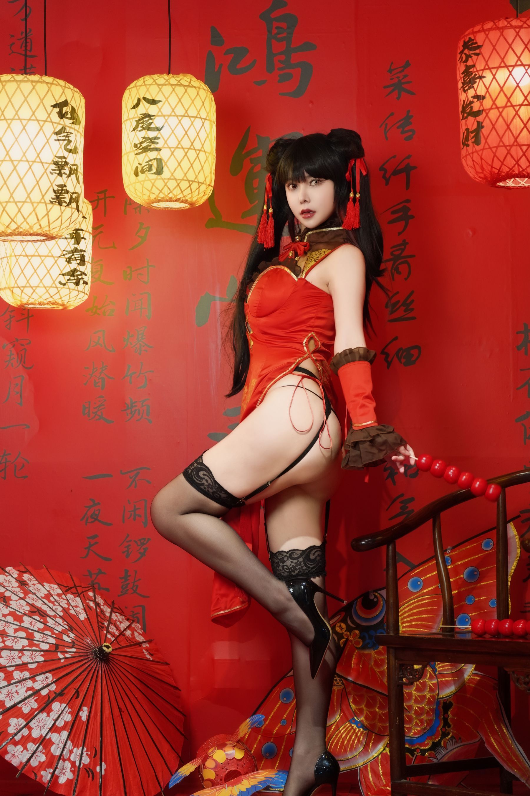 亚马逊鲶鱼 - 时崎狂三 旗袍/(25P)