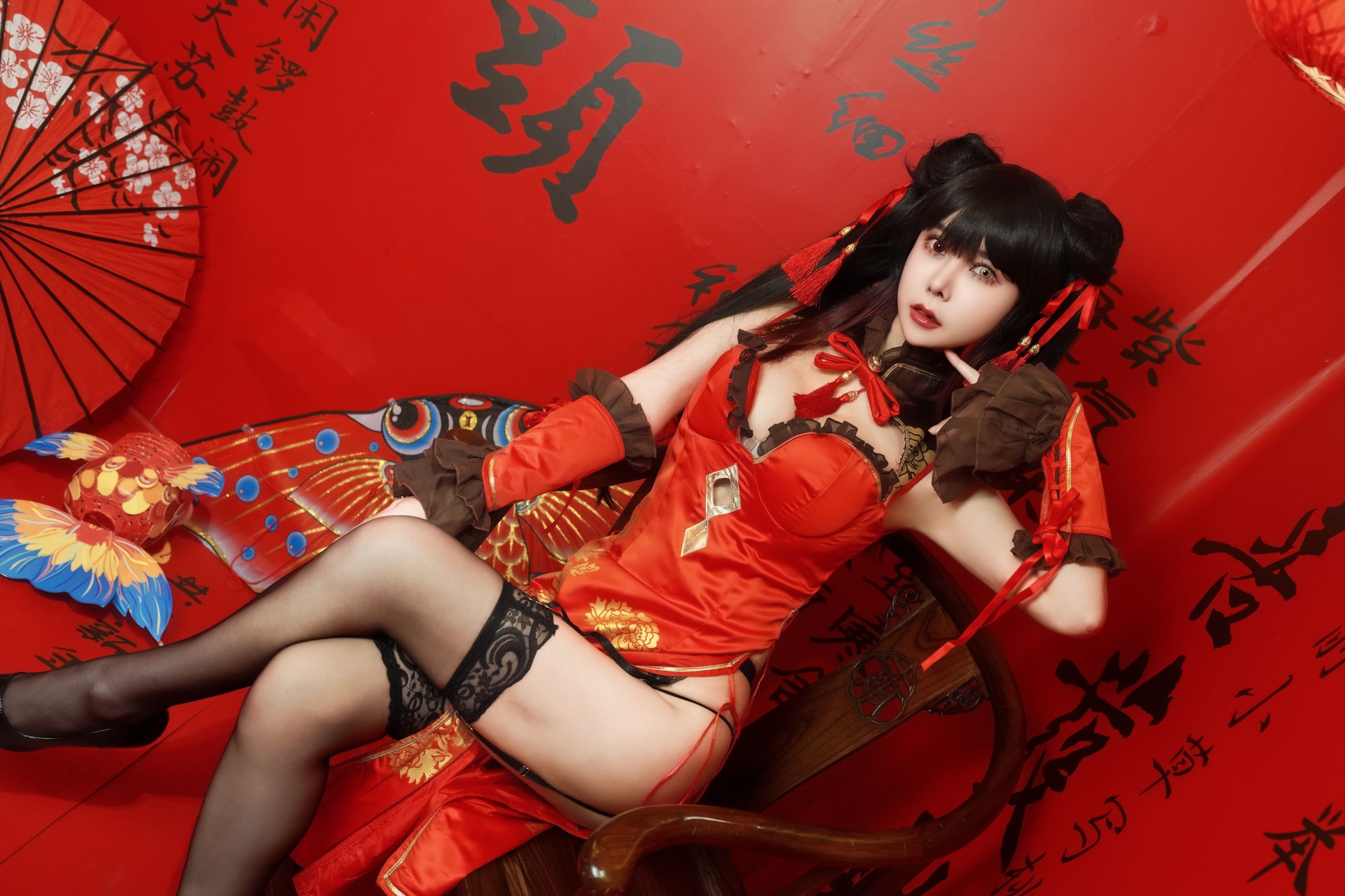 亚马逊鲶鱼 - 时崎狂三 旗袍/(25P)