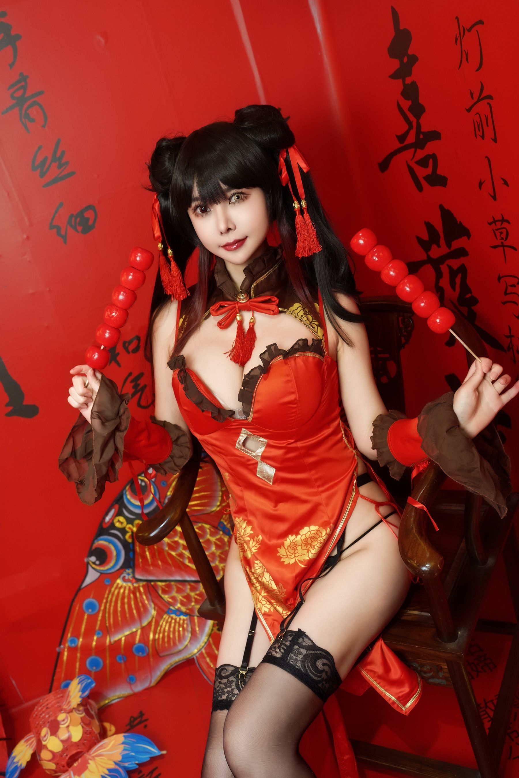 亚马逊鲶鱼 - 时崎狂三 旗袍/(25P)