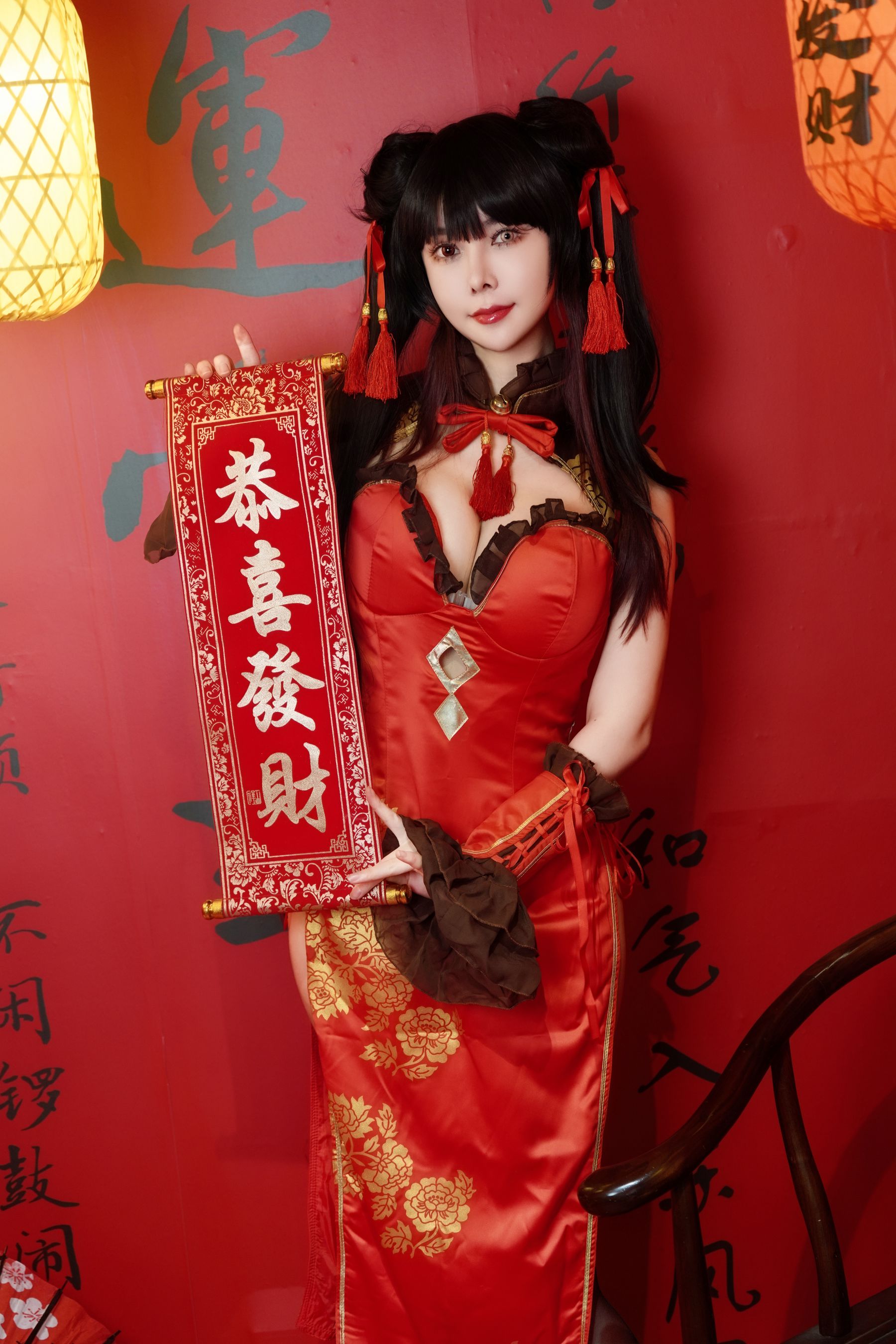 亚马逊鲶鱼 - 时崎狂三 旗袍/(25P)