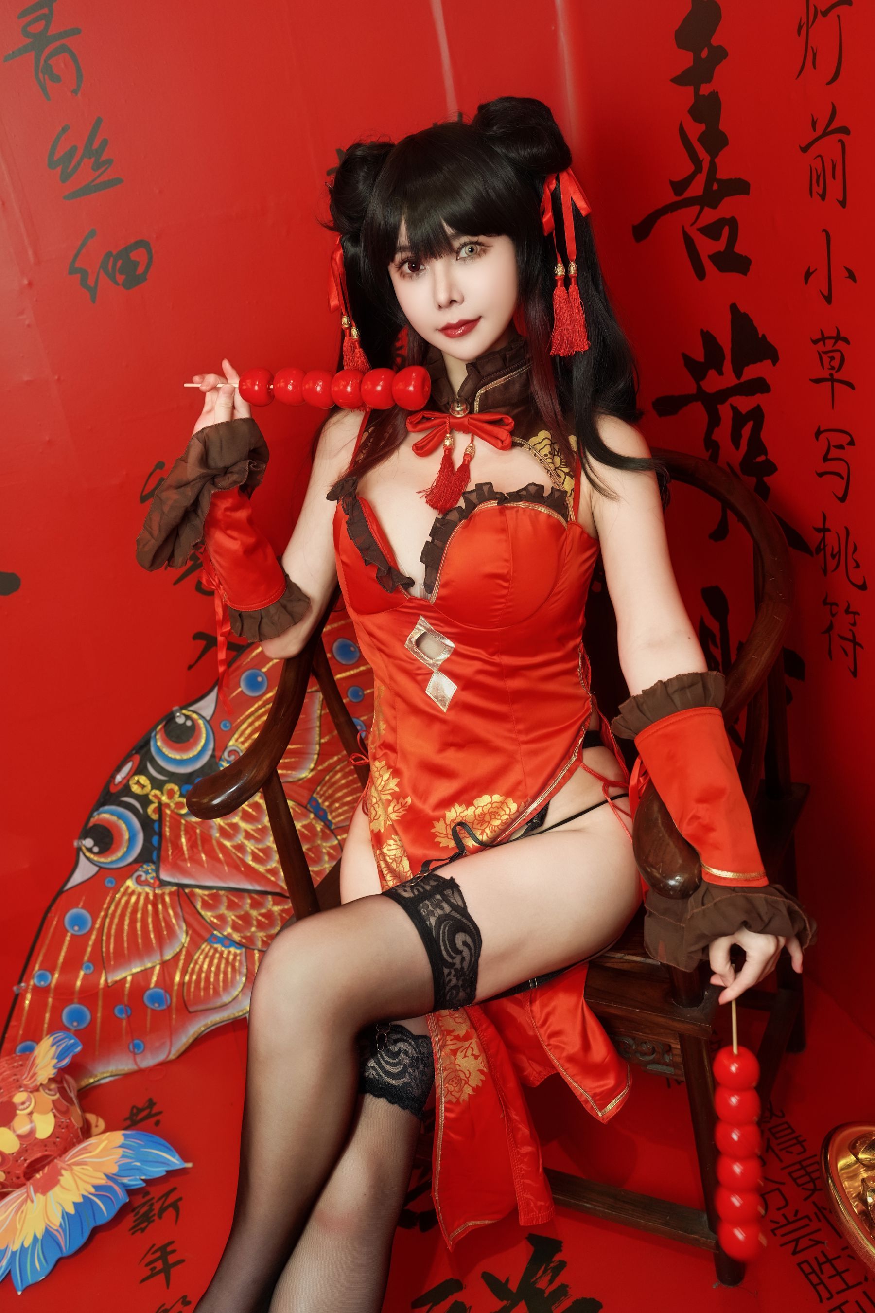 亚马逊鲶鱼 - 时崎狂三 旗袍/(25P)