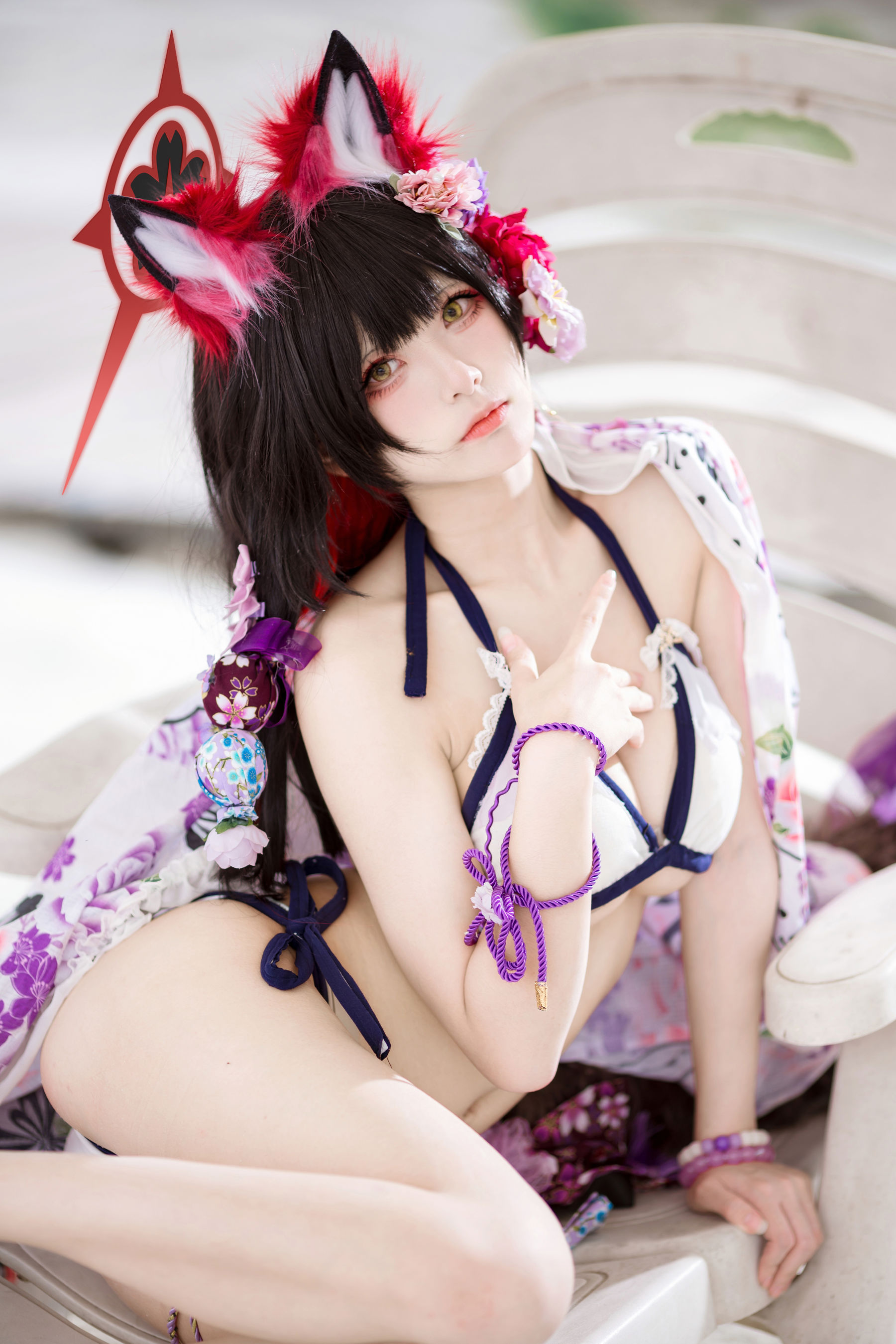 九柒喵 - 蔚蓝档案 狐坂若藻 泳装/(23P)