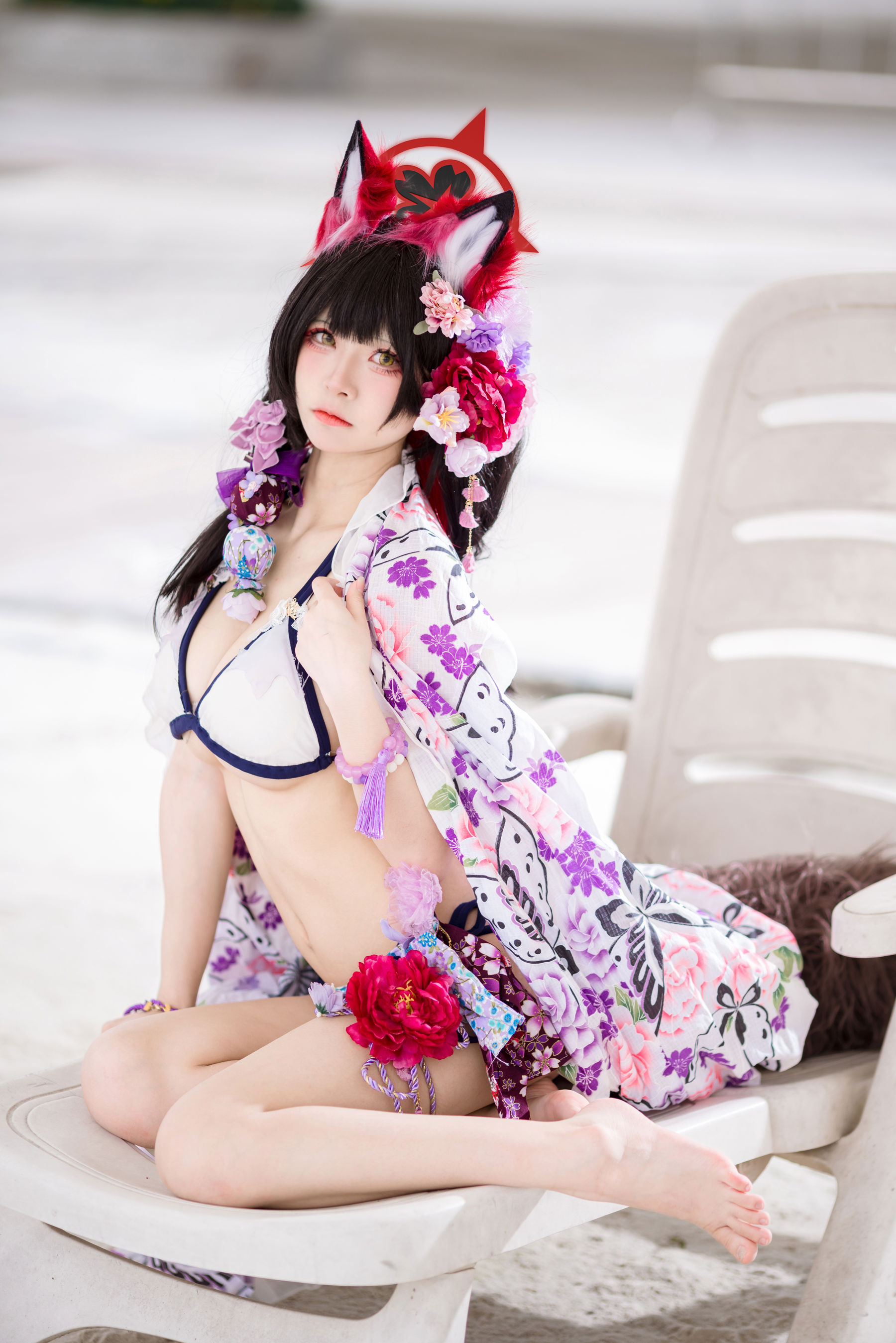 九柒喵 - 蔚蓝档案 狐坂若藻 泳装/(23P)