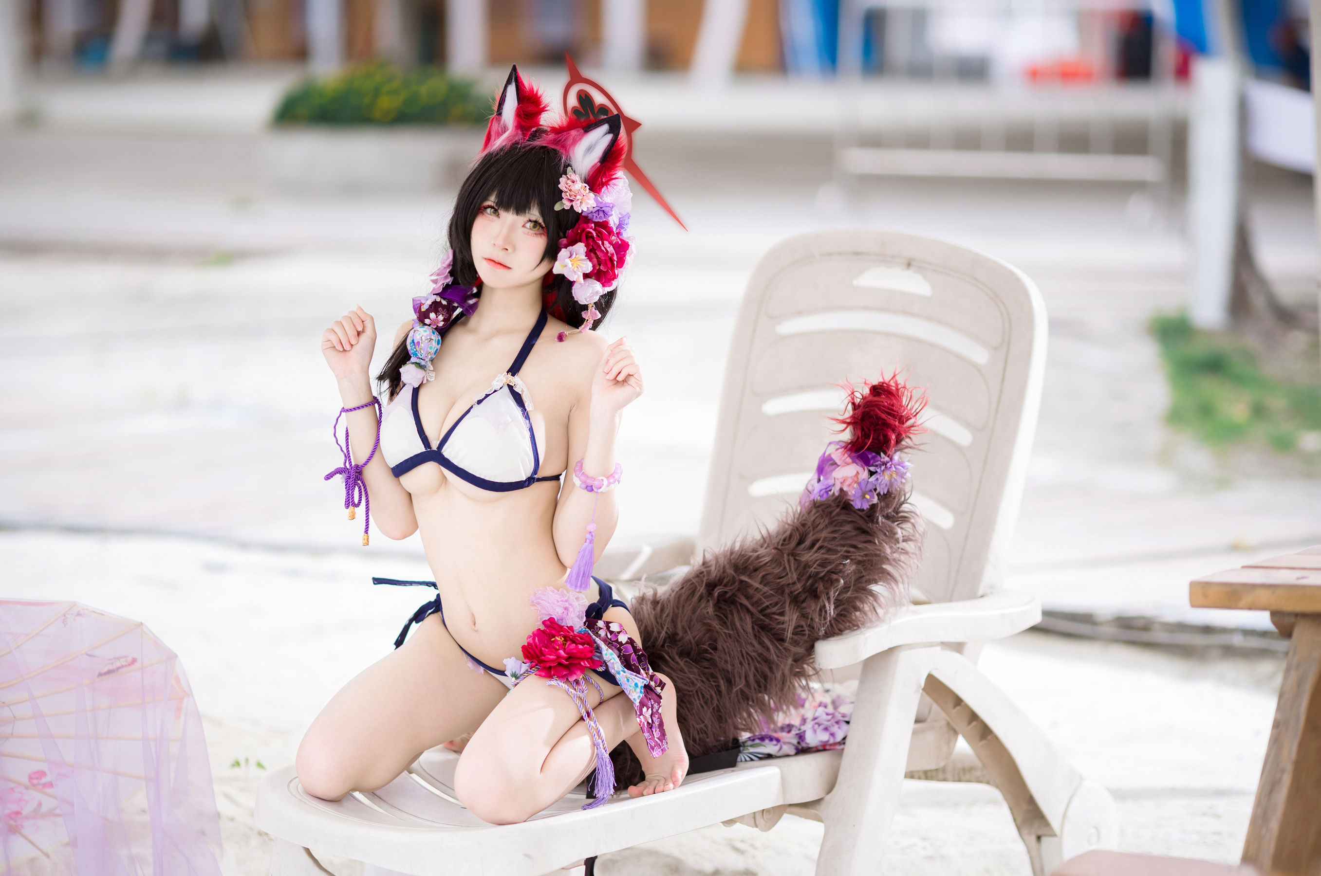 九柒喵 - 蔚蓝档案 狐坂若藻 泳装/(23P)