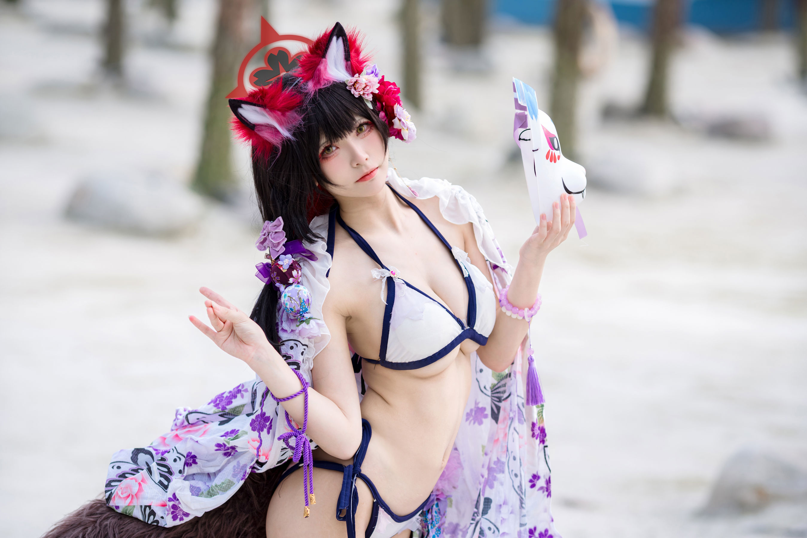 九柒喵 - 蔚蓝档案 狐坂若藻 泳装/(23P)