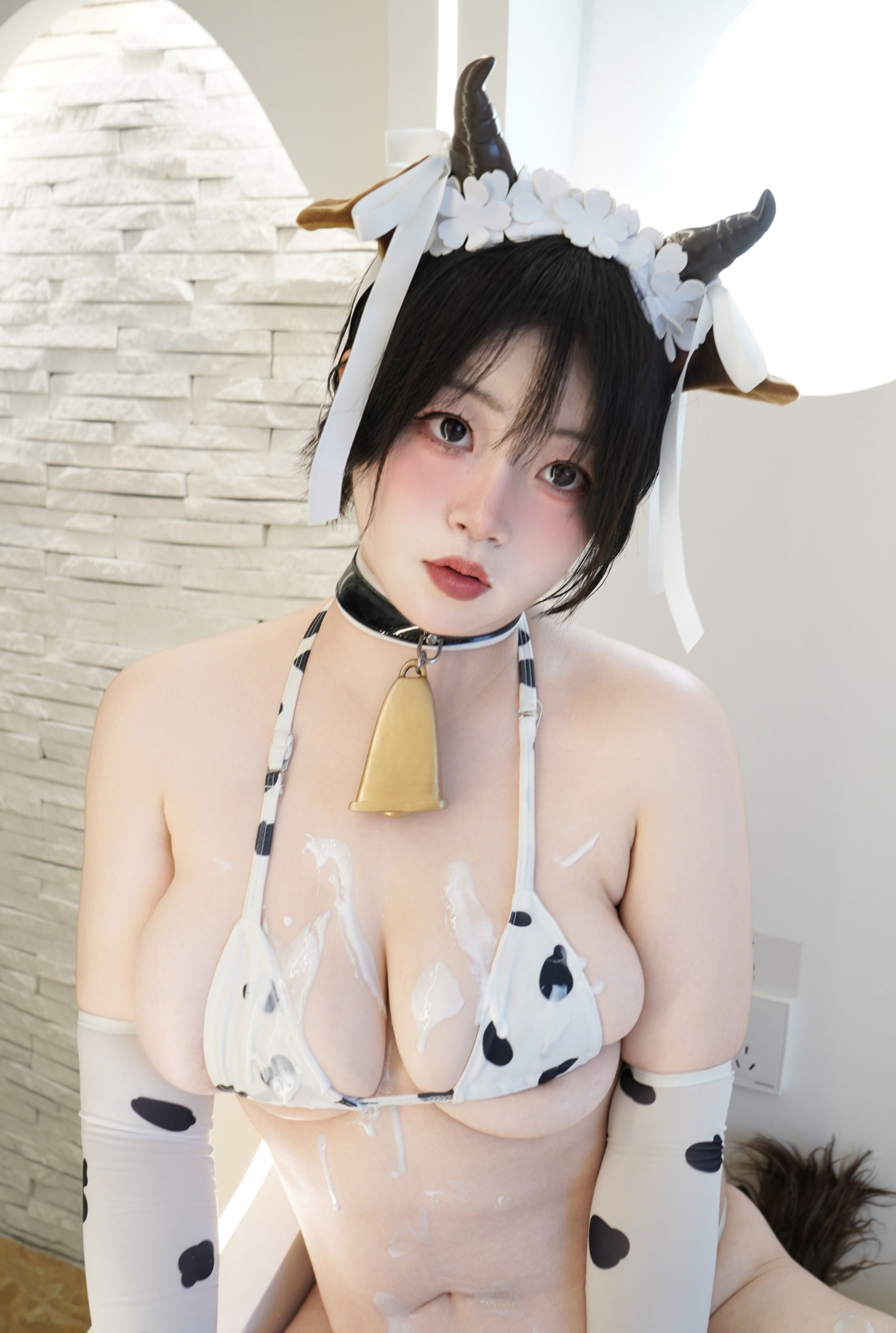 毛毛帽 - 奶牛与汁/(99P)