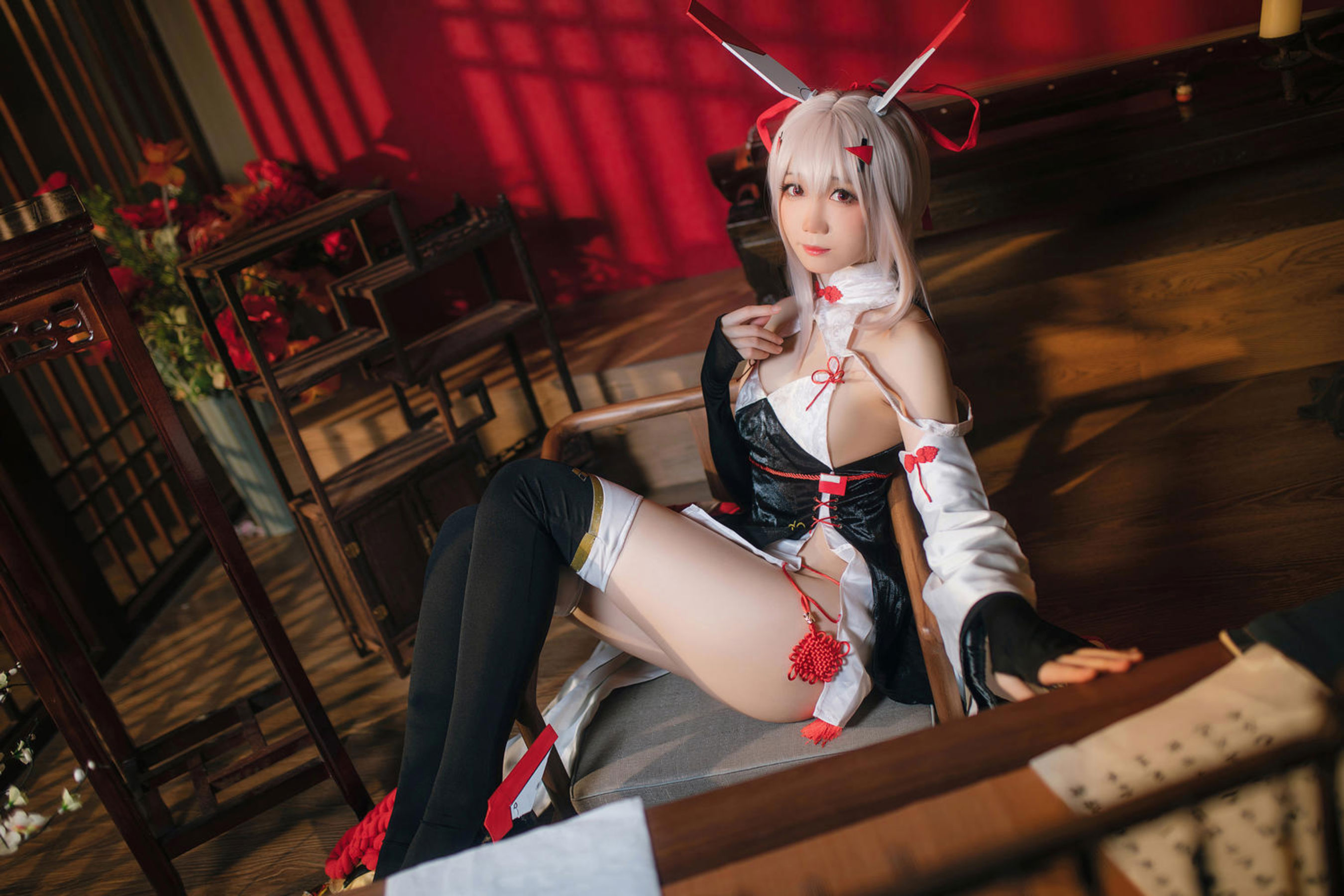 焖焖碳 - 碧蓝航线 绫波旗袍 新岁之鬼神/(25P)