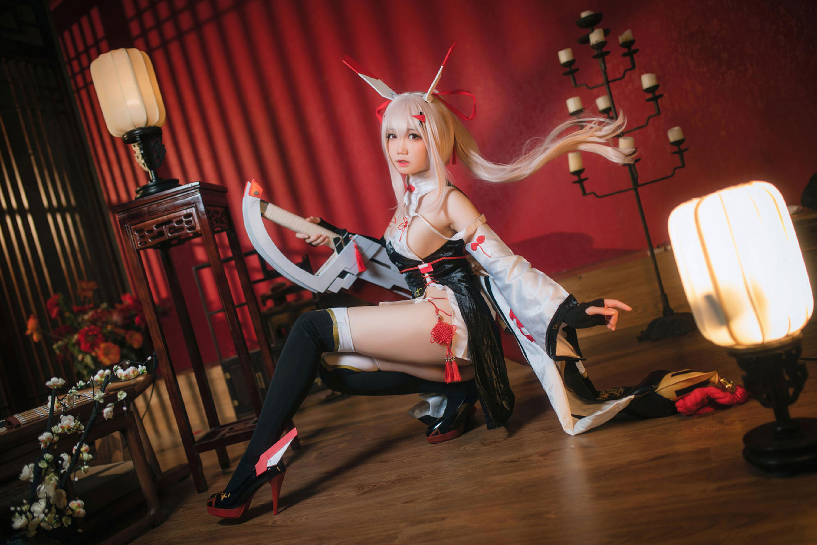 焖焖碳 - 碧蓝航线 绫波旗袍 新岁之鬼神/(25P)