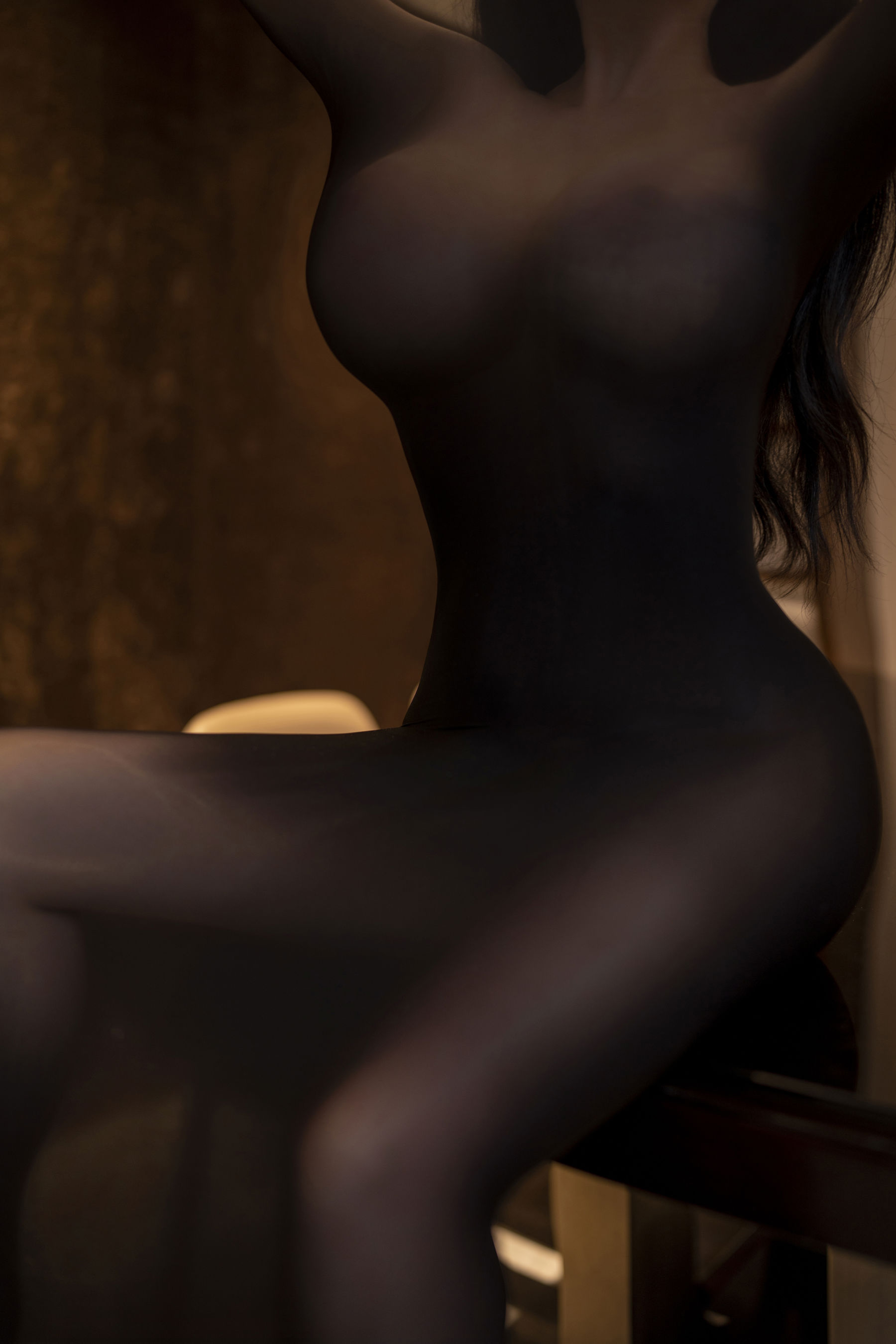 潘娇娇 - 黑透油光丝滑连体丝袜/(88P)