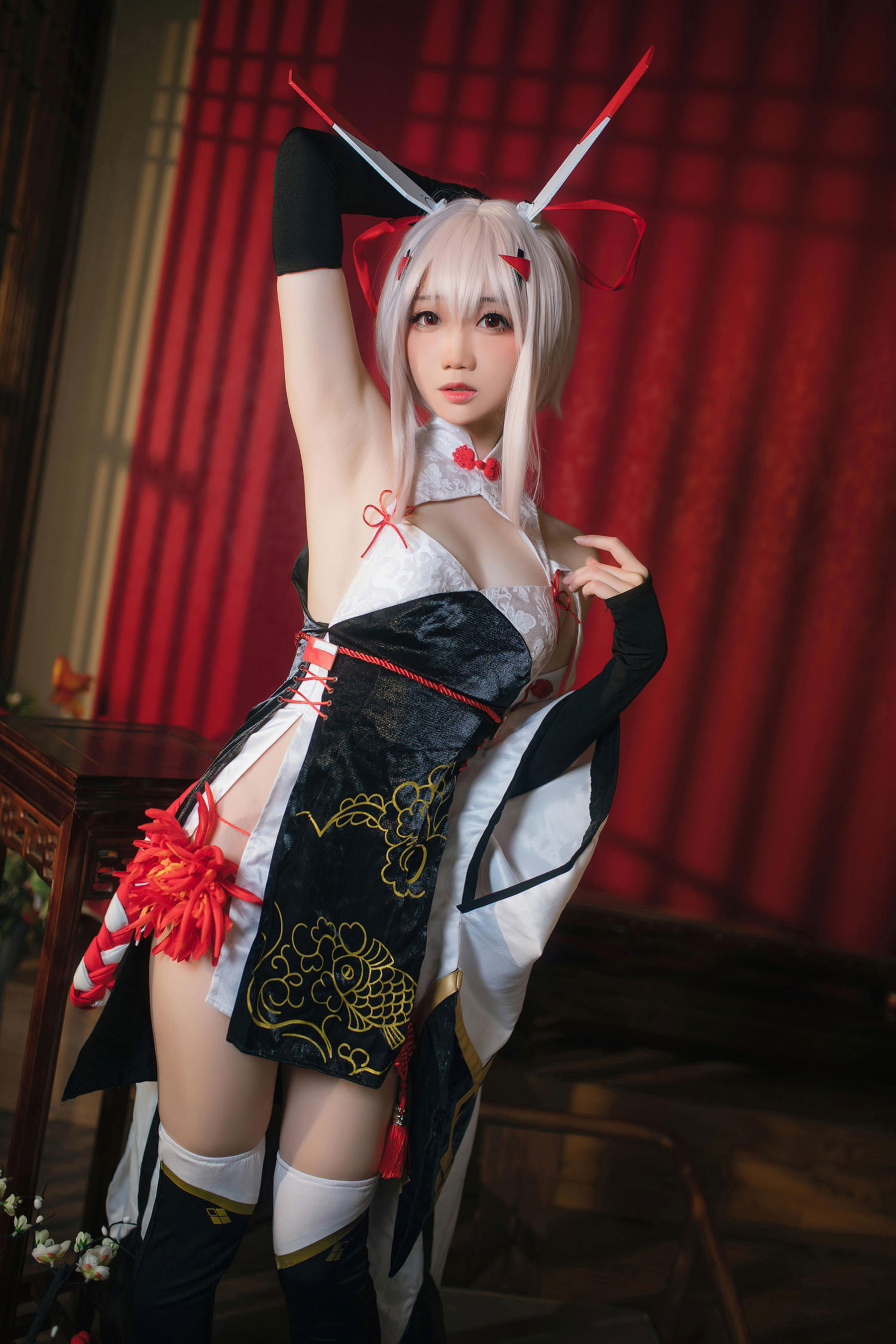 焖焖碳 - 碧蓝航线 绫波旗袍 新岁之鬼神/(25P)