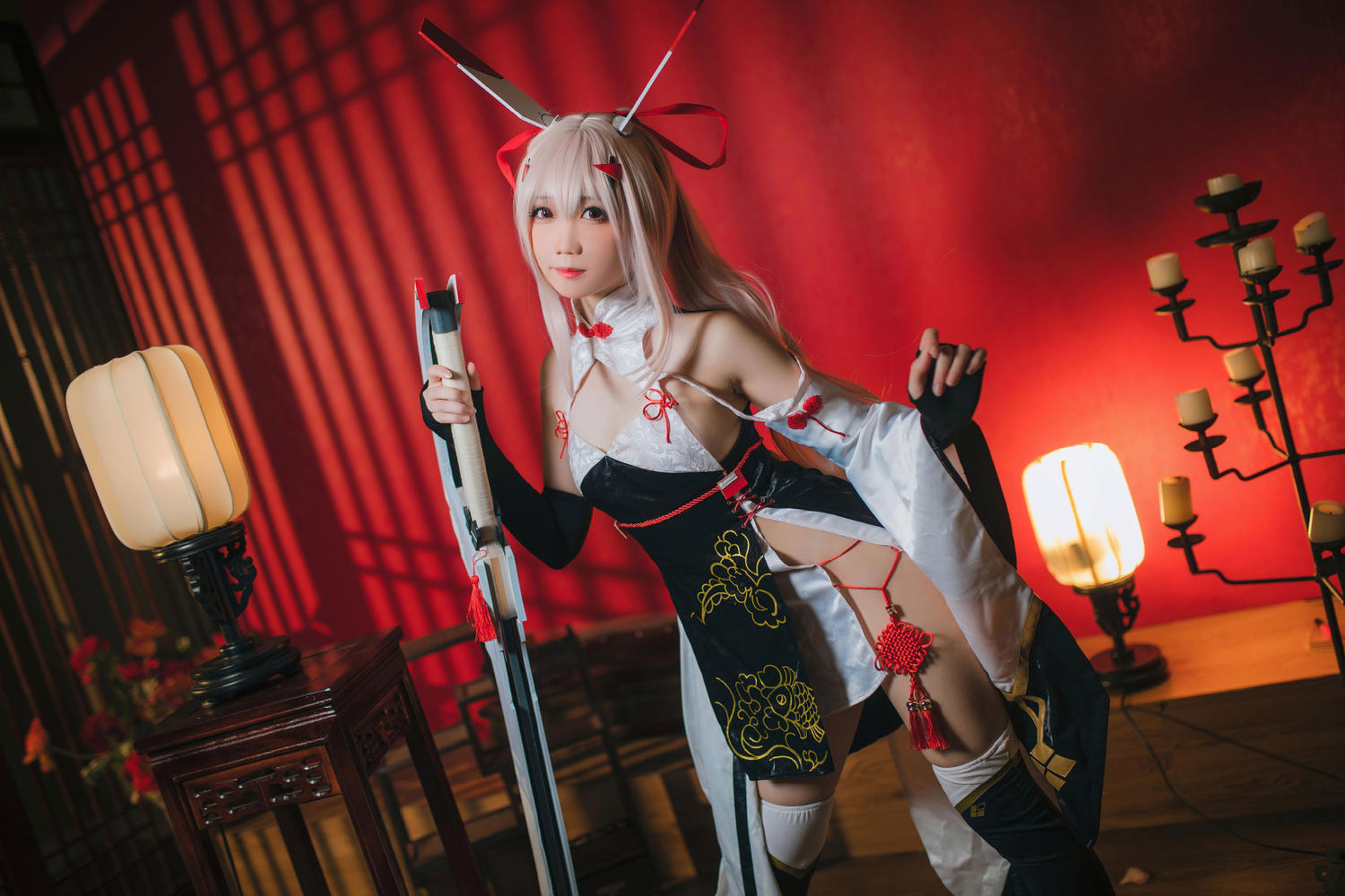 焖焖碳 - 碧蓝航线 绫波旗袍 新岁之鬼神/(25P)