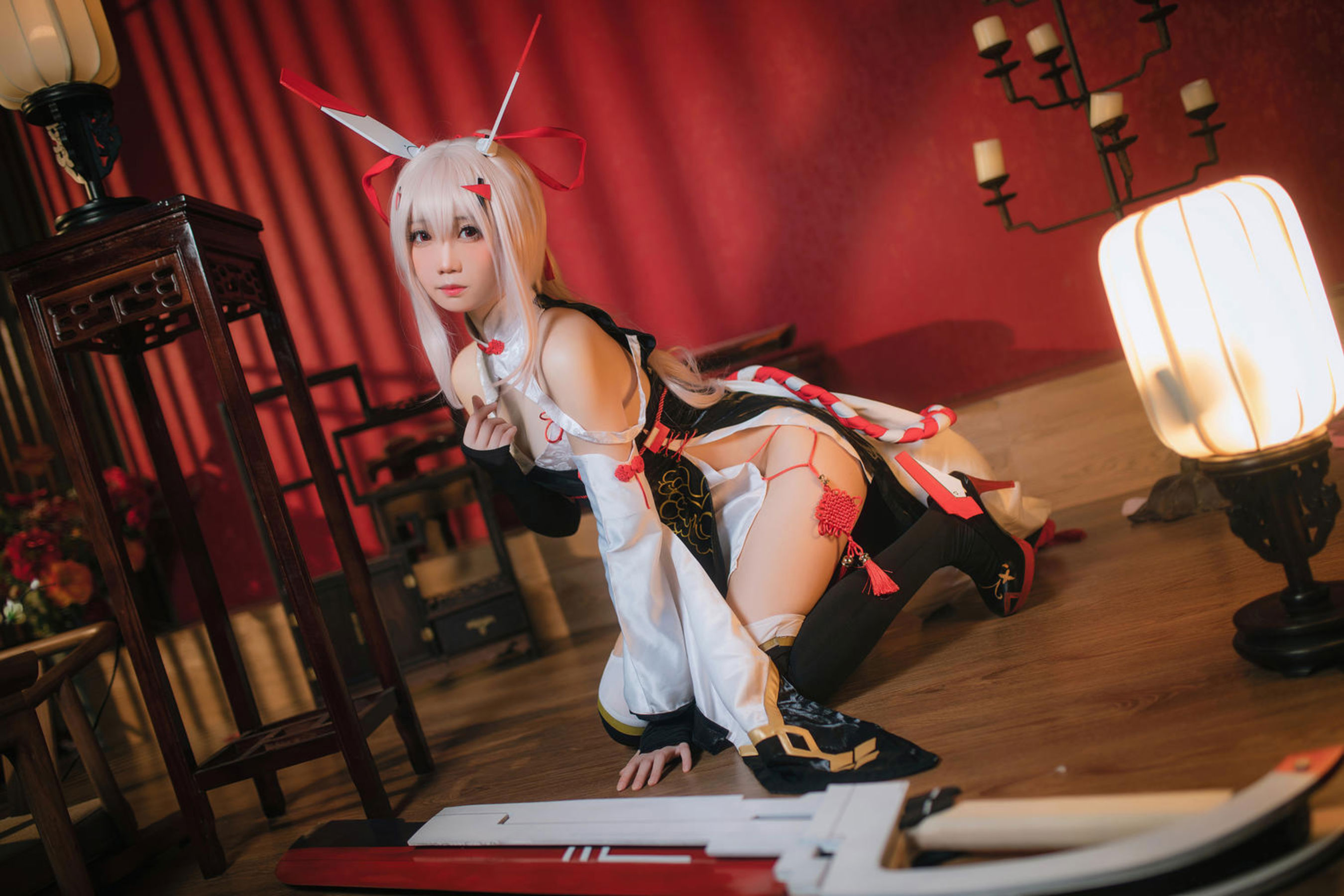 焖焖碳 - 碧蓝航线 绫波旗袍 新岁之鬼神/(25P)