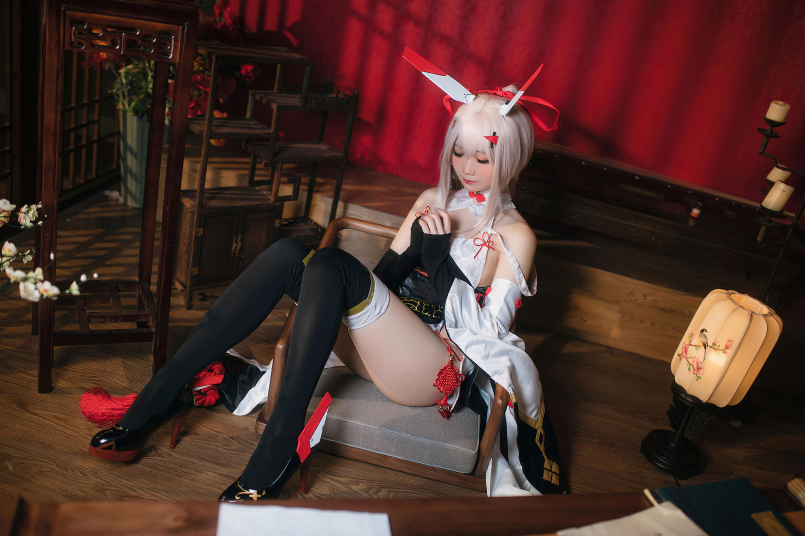 焖焖碳 - 碧蓝航线 绫波旗袍 新岁之鬼神/(25P)