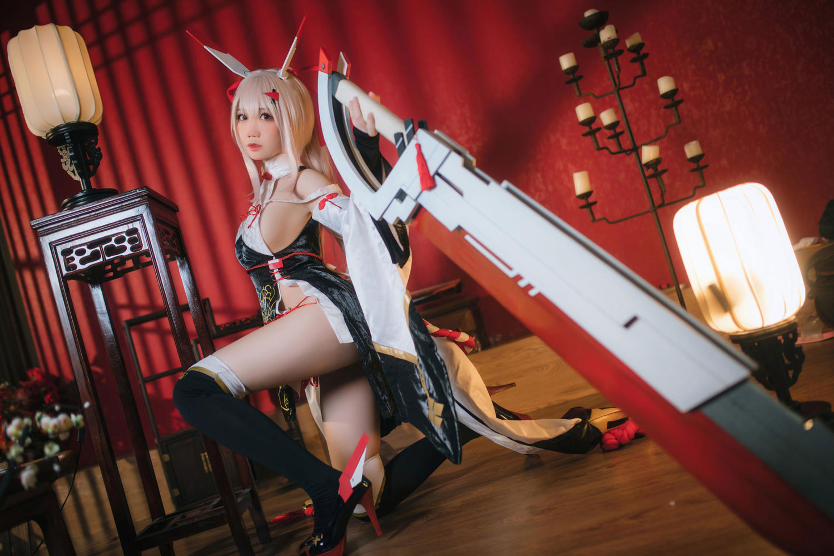 焖焖碳 - 碧蓝航线 绫波旗袍 新岁之鬼神/(25P)