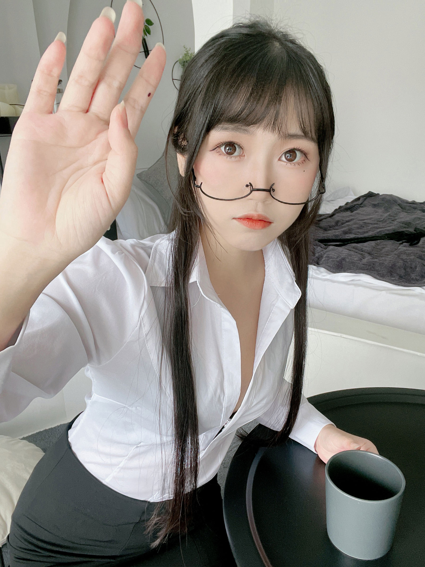 微博人气Coser 不呆猫 - 黑丝包臀OL/(24P)