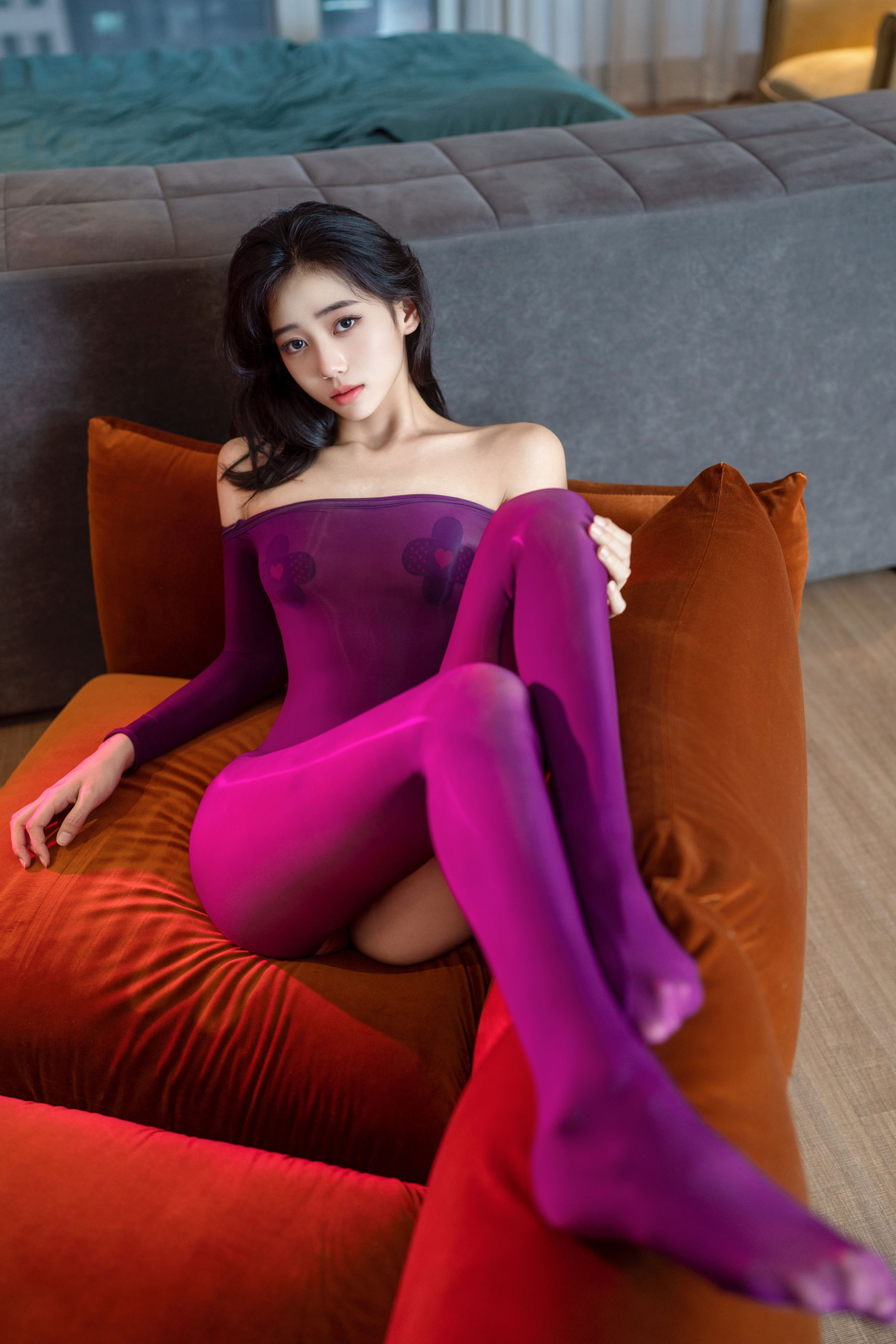 时安安 - 紫色丝袜/(90P)