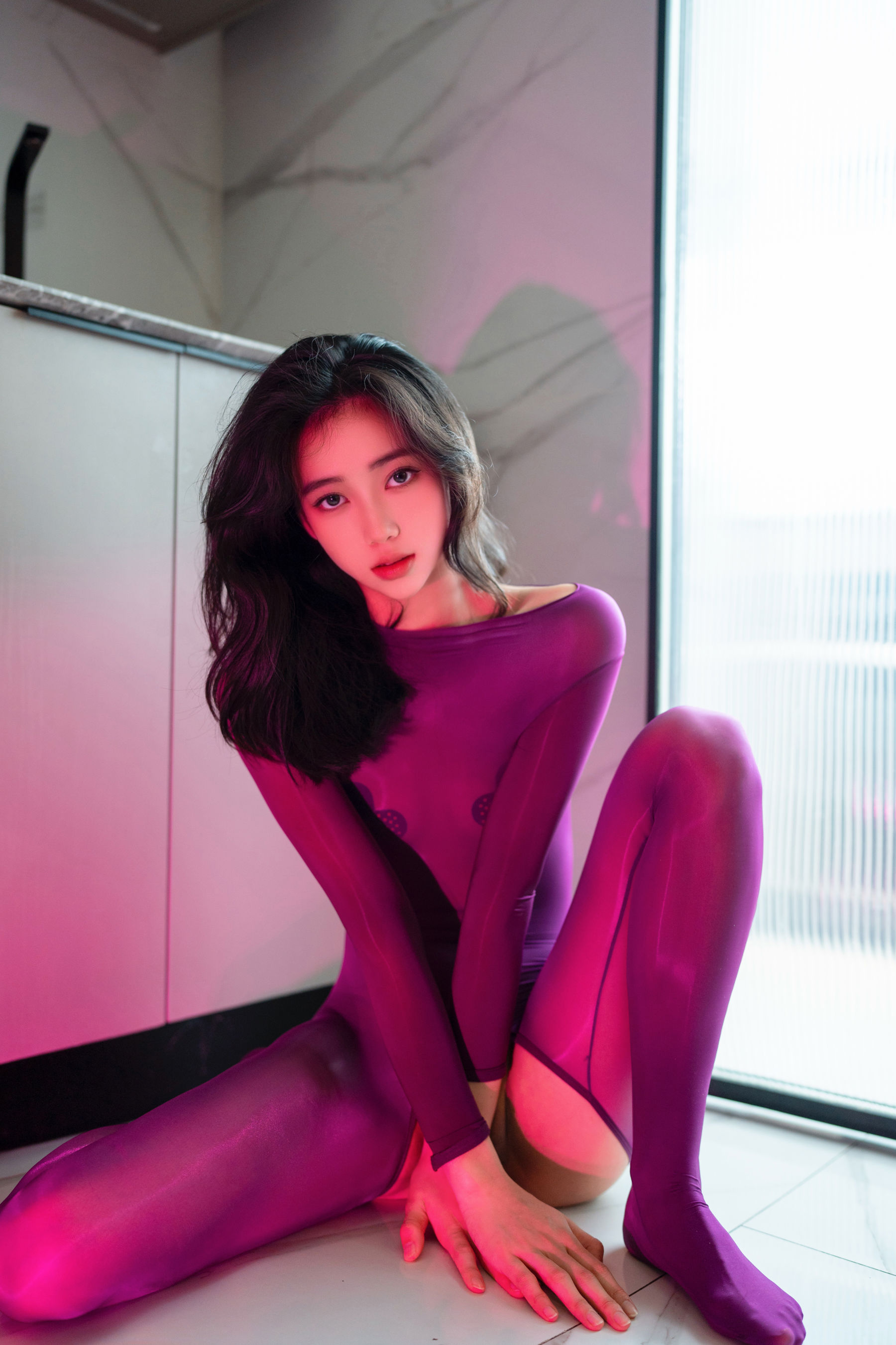 时安安 - 紫色丝袜/(90P)