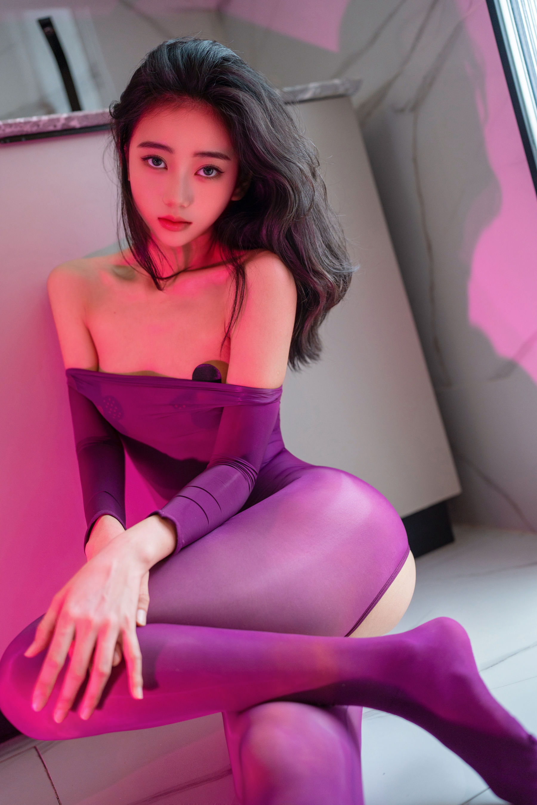 时安安 - 紫色丝袜/(90P)