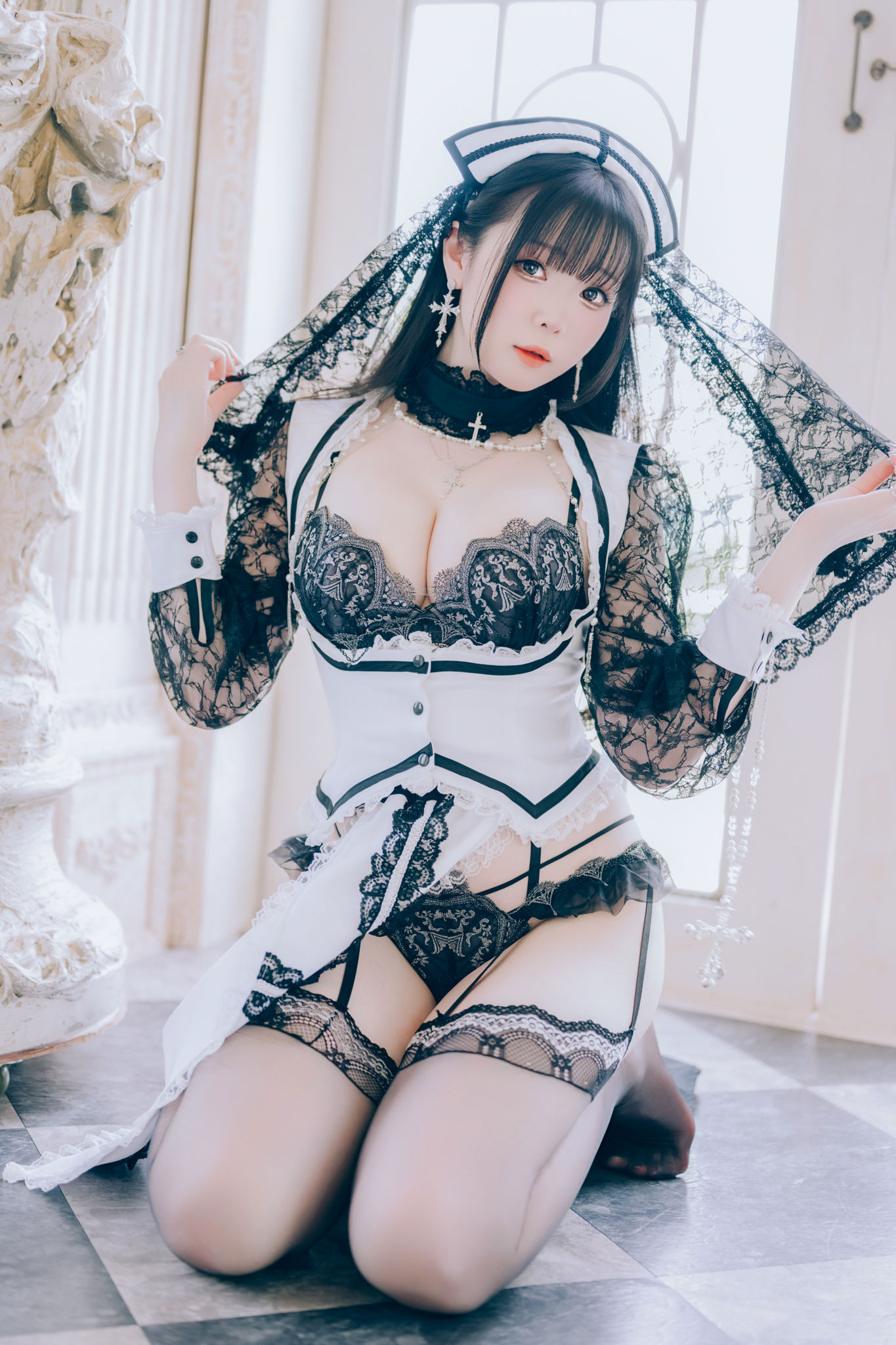 微博妹纸 霜月shimo - Holy Church Confession Night/(80P)