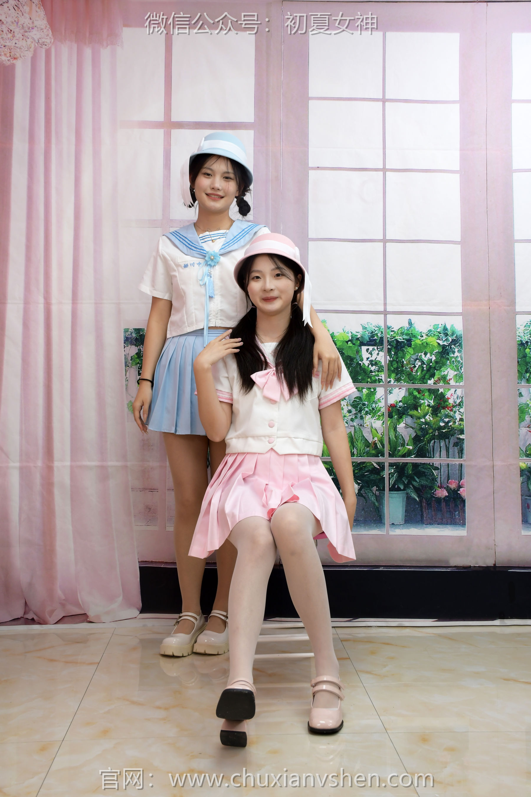 初夏女神 No.292 安妮&幺幺 粉蓝双花/(99P)