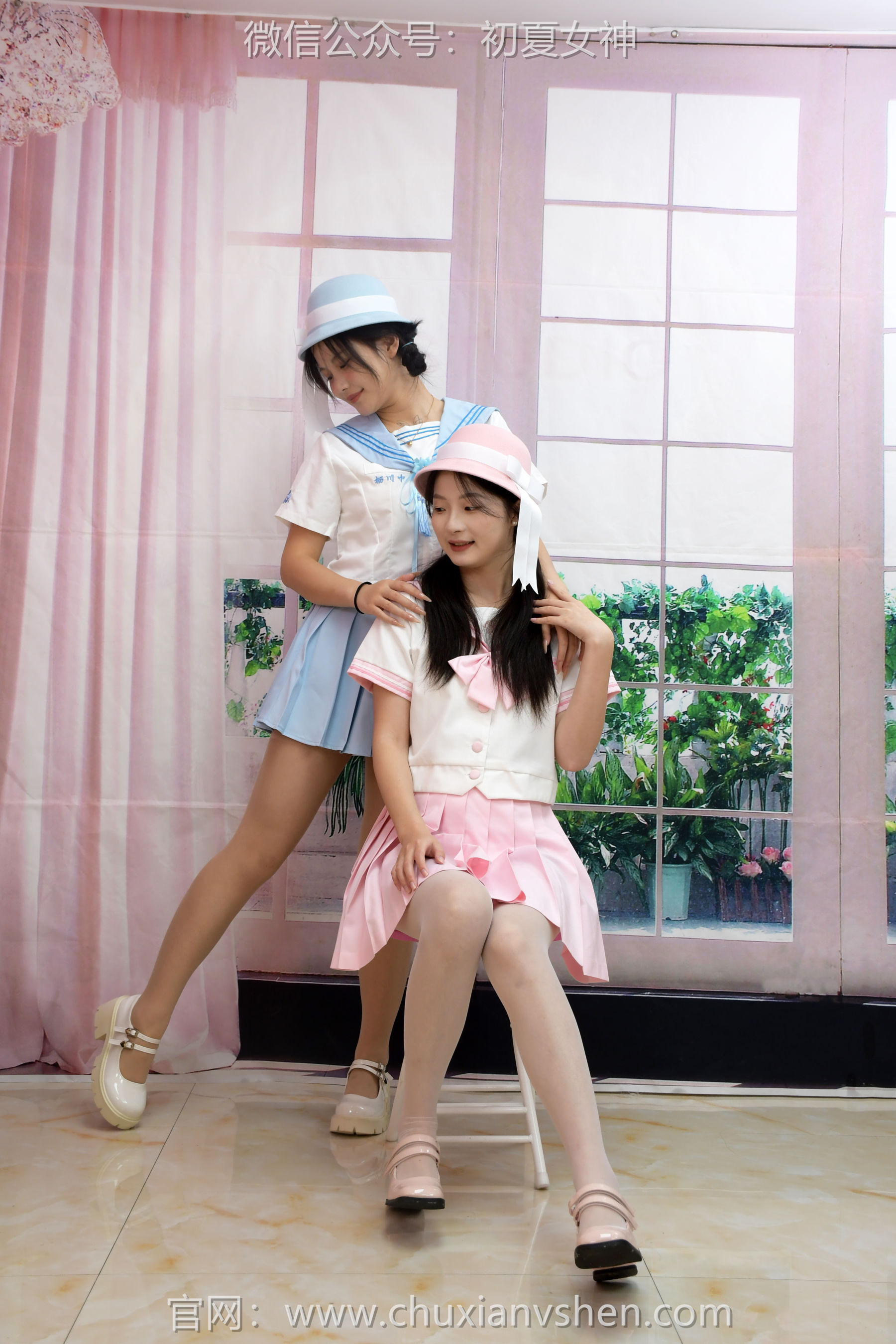 初夏女神 No.292 安妮&幺幺 粉蓝双花/(99P)