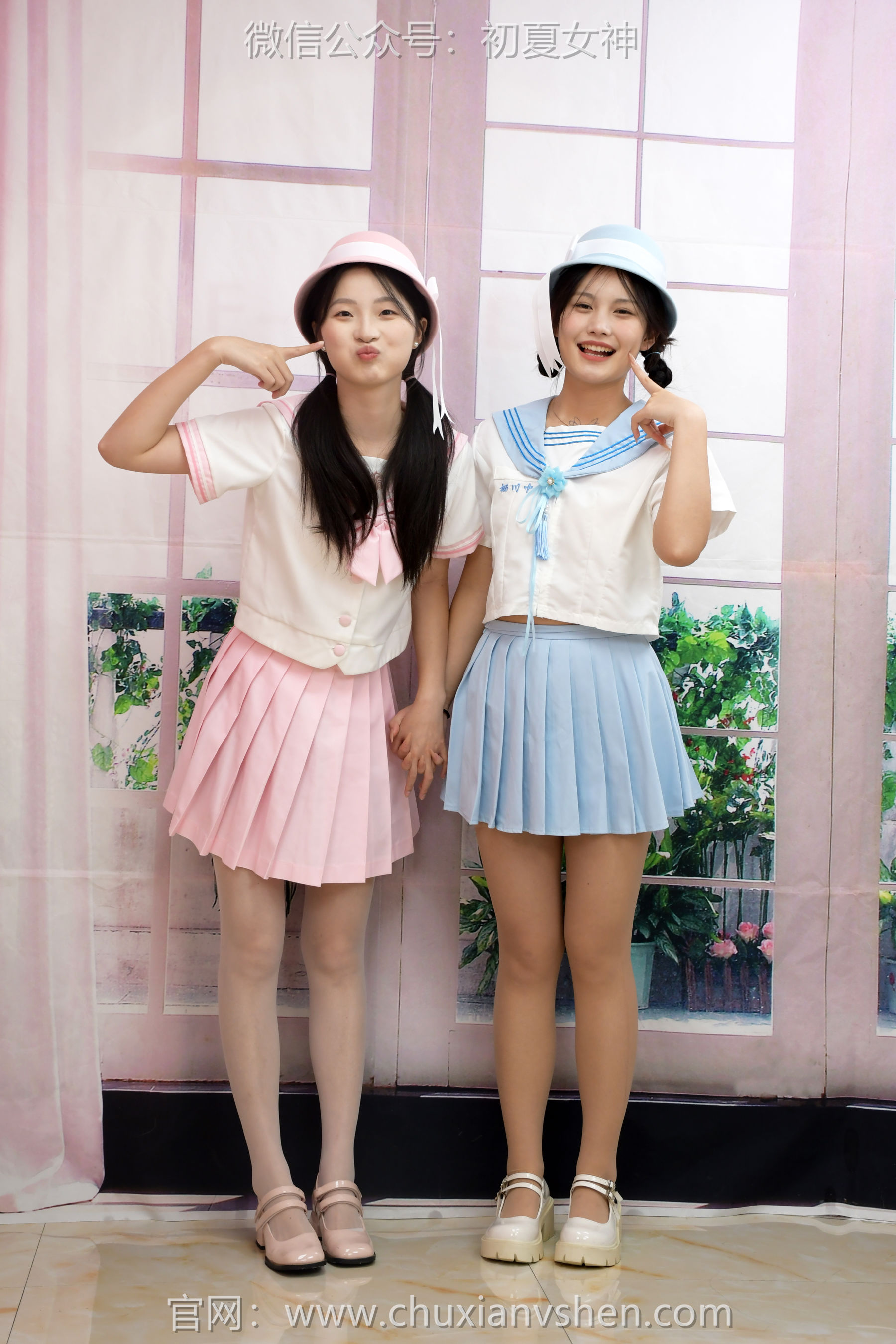 初夏女神 No.292 安妮&幺幺 粉蓝双花/(99P)