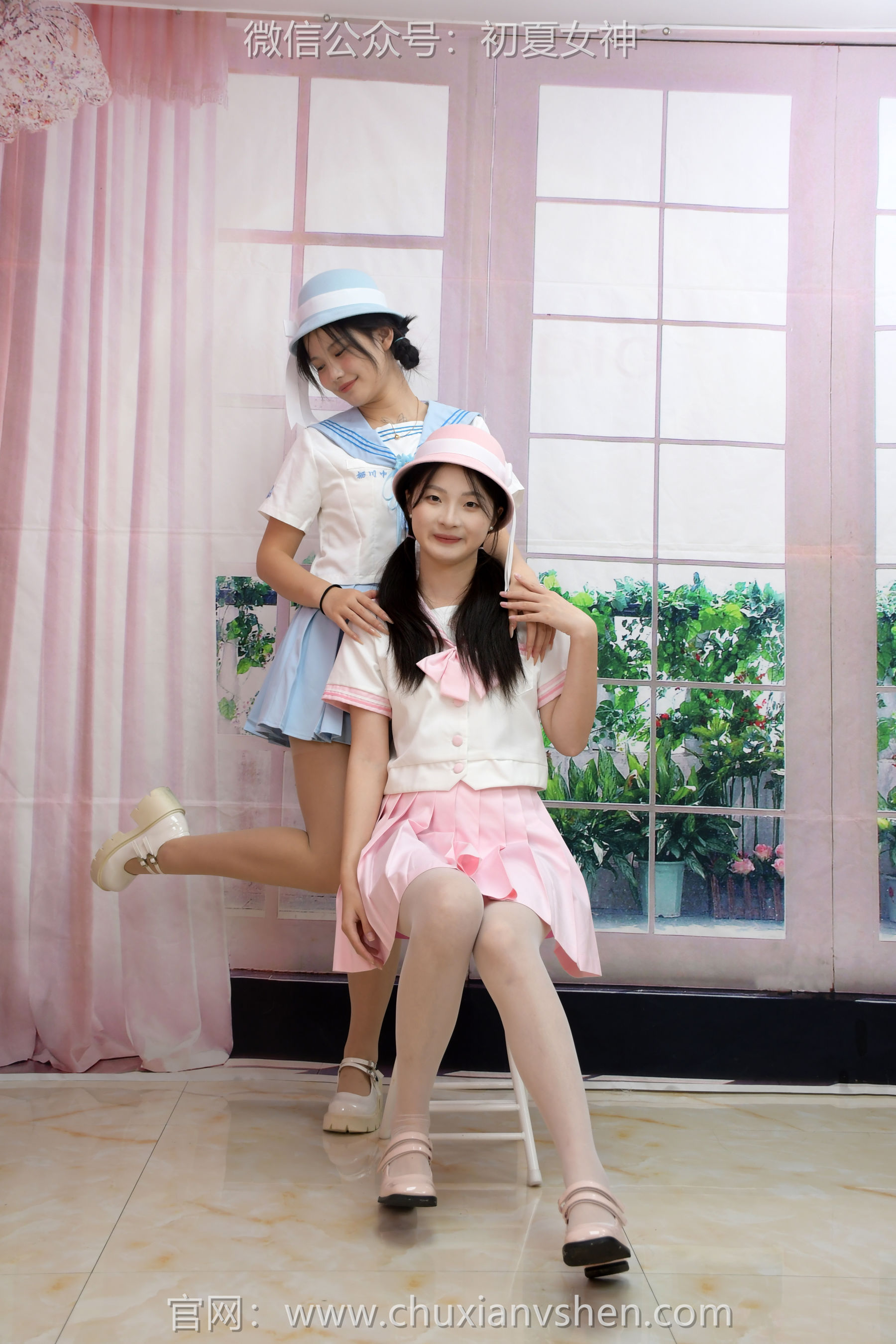 初夏女神 No.292 安妮&幺幺 粉蓝双花/(99P)