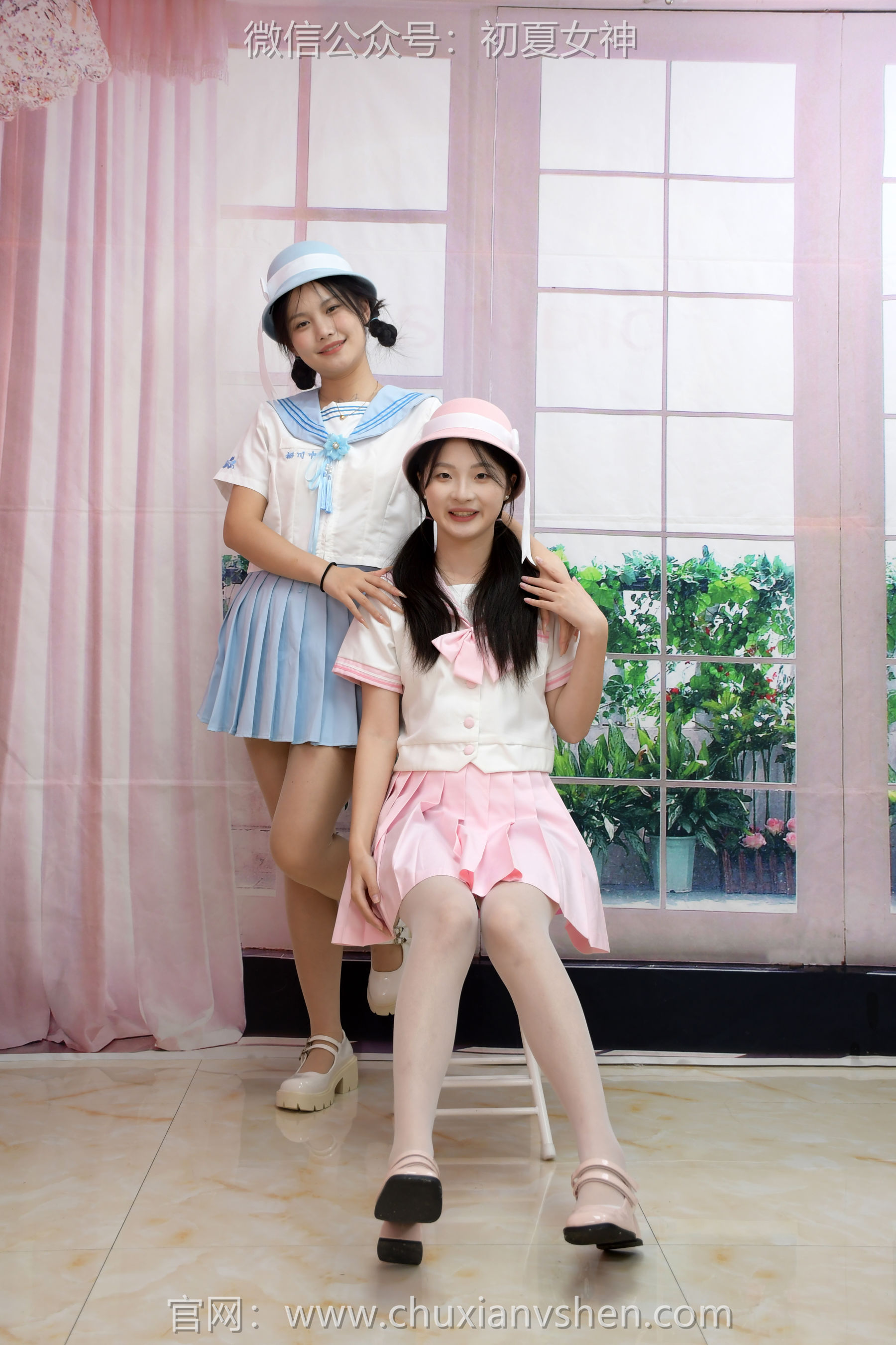 初夏女神 No.292 安妮&幺幺 粉蓝双花/(99P)