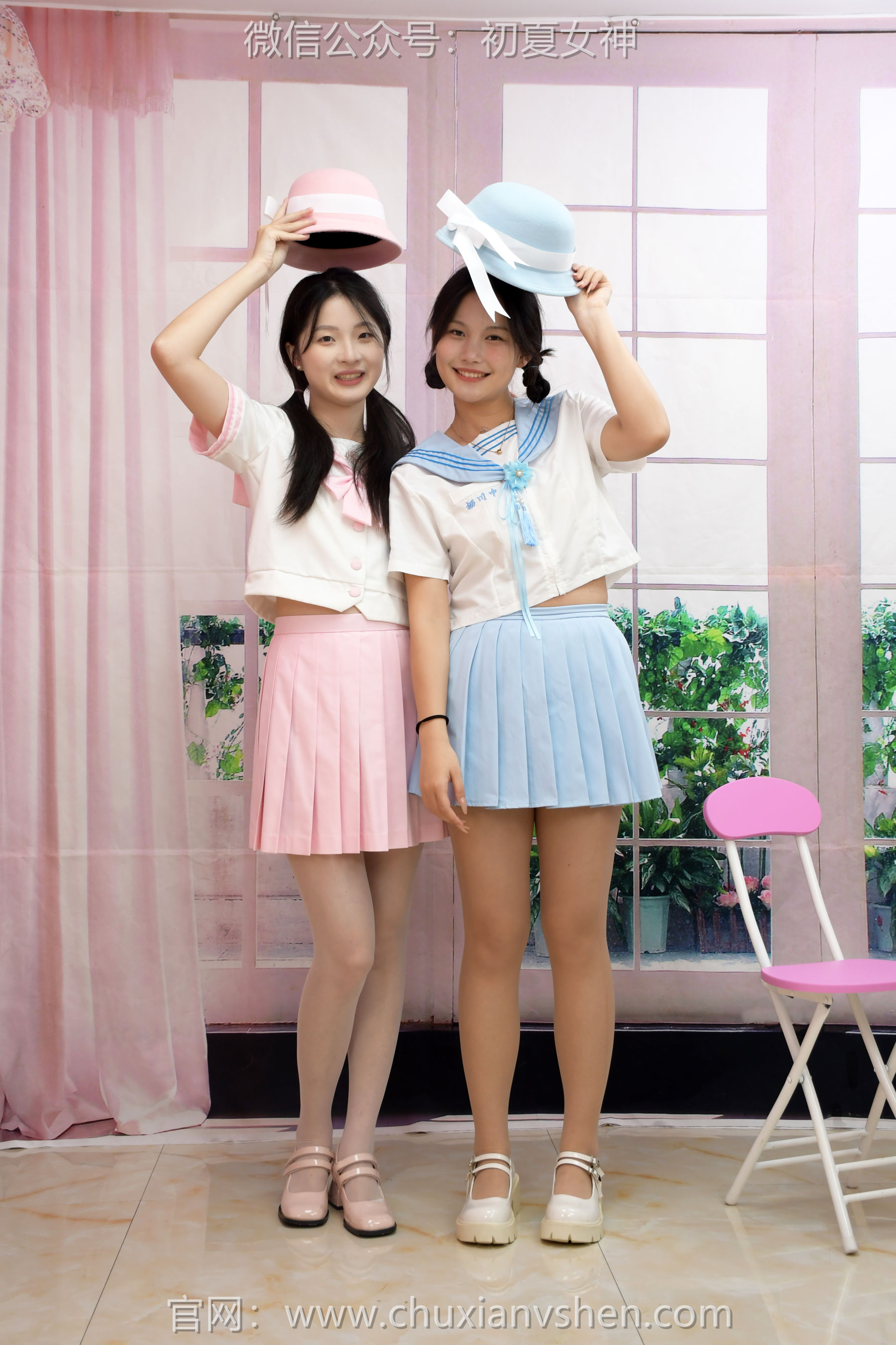 初夏女神 No.292 安妮&幺幺 粉蓝双花/(99P)