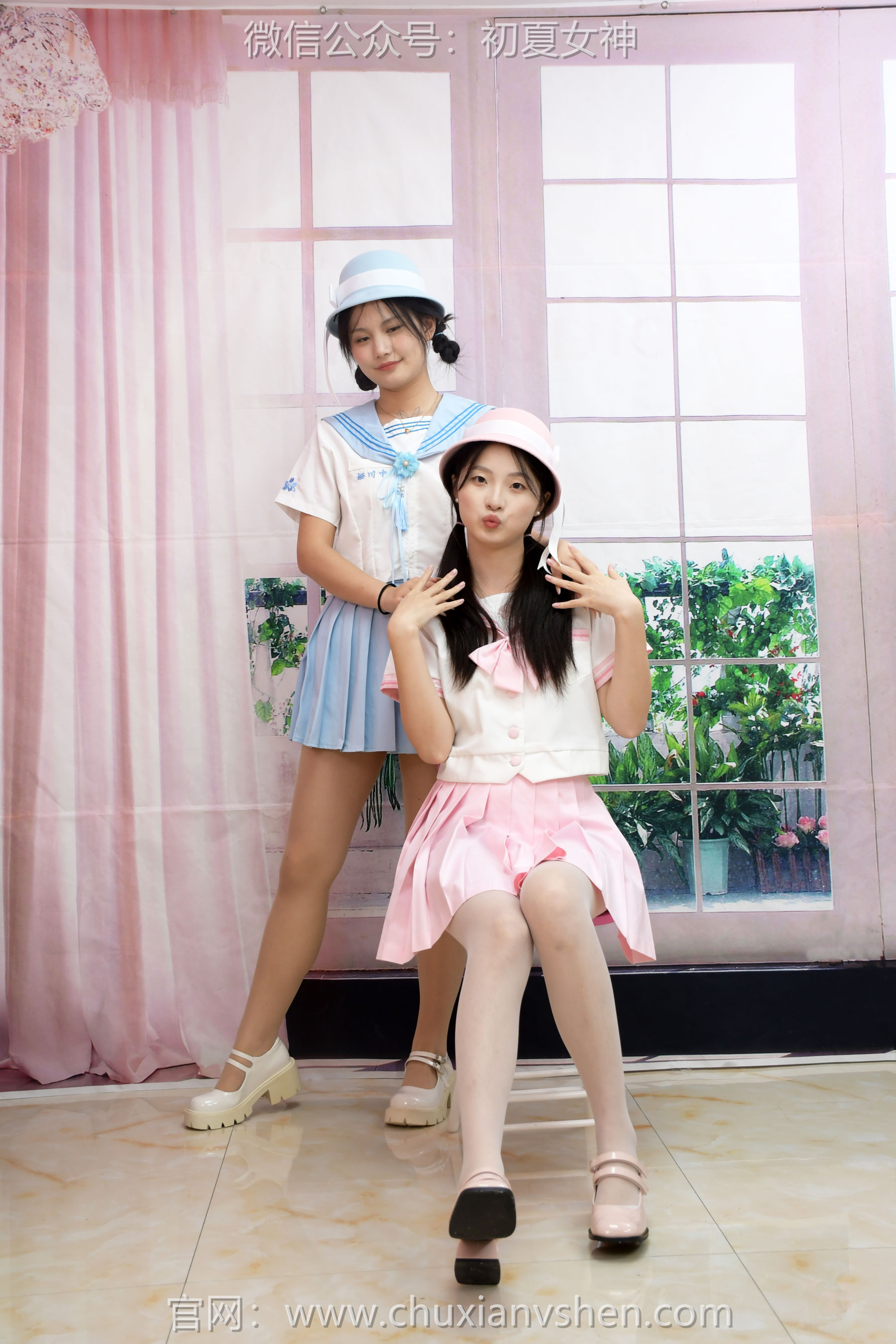 初夏女神 No.292 安妮&幺幺 粉蓝双花/(99P)